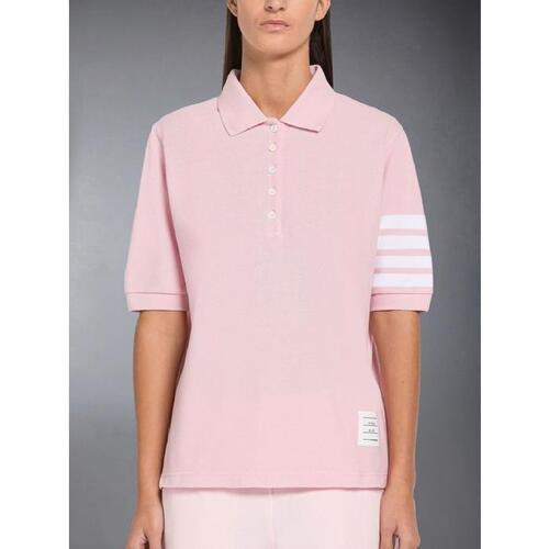 톰브라운 여성 티셔츠 맨투맨 FJP052G-07976-680 Classic Pique 4 Bar Short Sleeve Polo