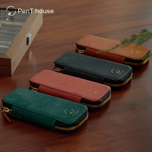 Pentrendyhouse Pen Pouch M with zipper for 3pens Pentrendyhouse