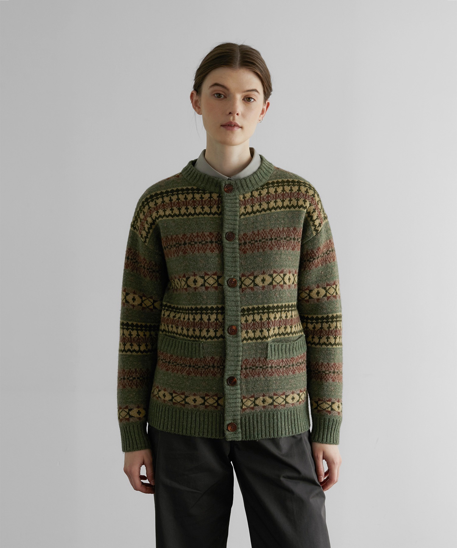 【OUAT】OFFICE CARDIGAN カーディガン 緑【SIZE:3】 OUAT ／ オーユーエーティー ／ OFFICE CARDIGAN | ガーデン