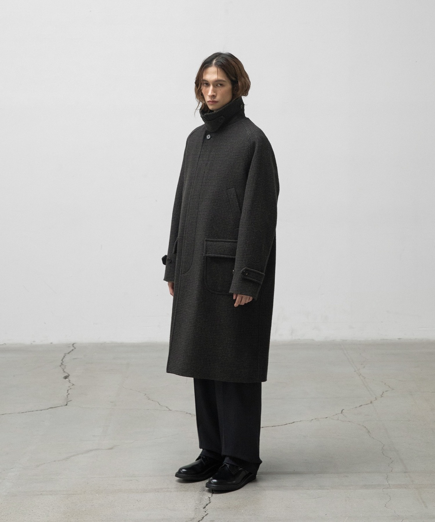 Voyager Balmacaan Coat (Shetland-Check) - 어나더오피스