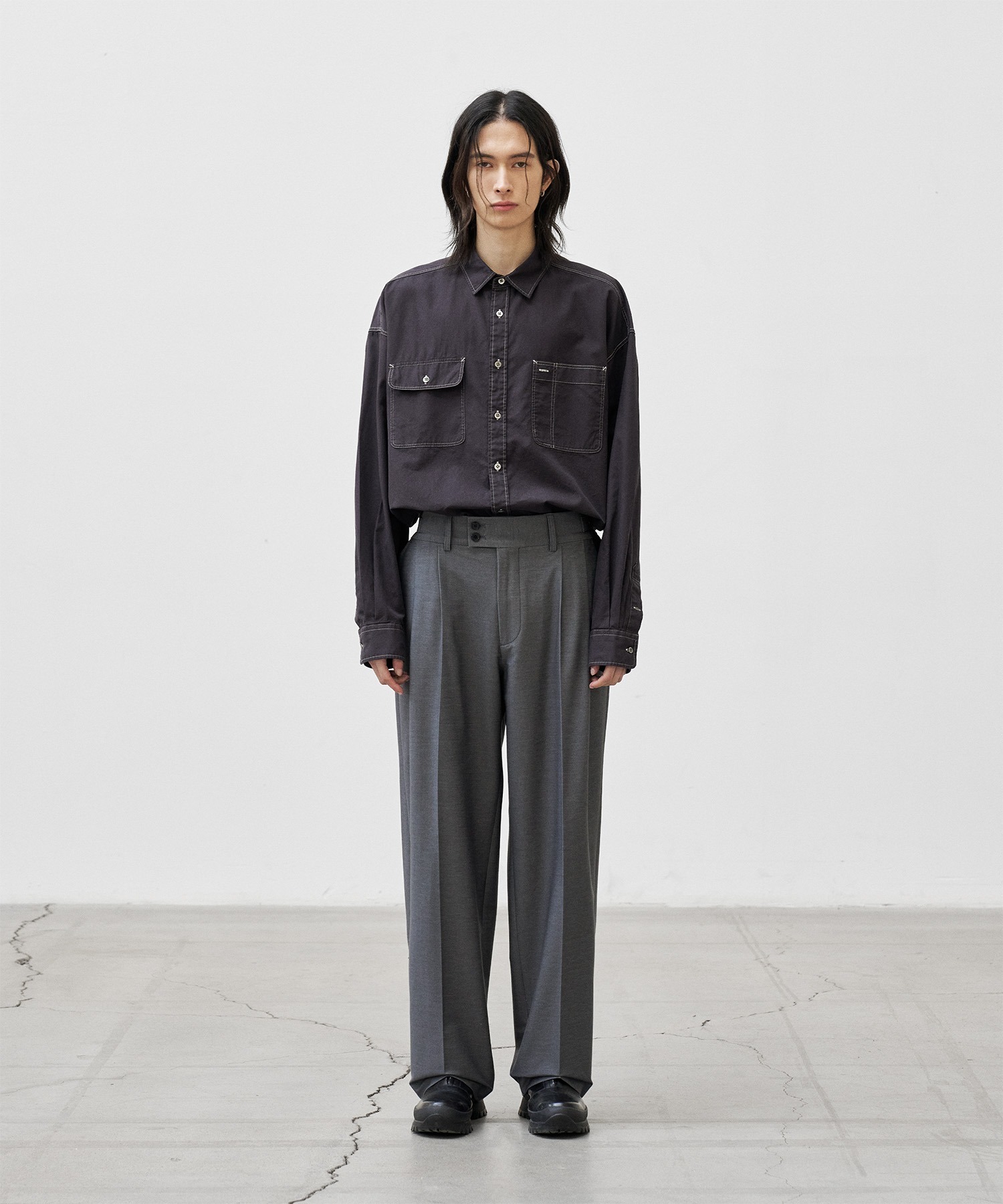 Santiago Mild Slacks (Comfort-Gray) - 어나더오피스