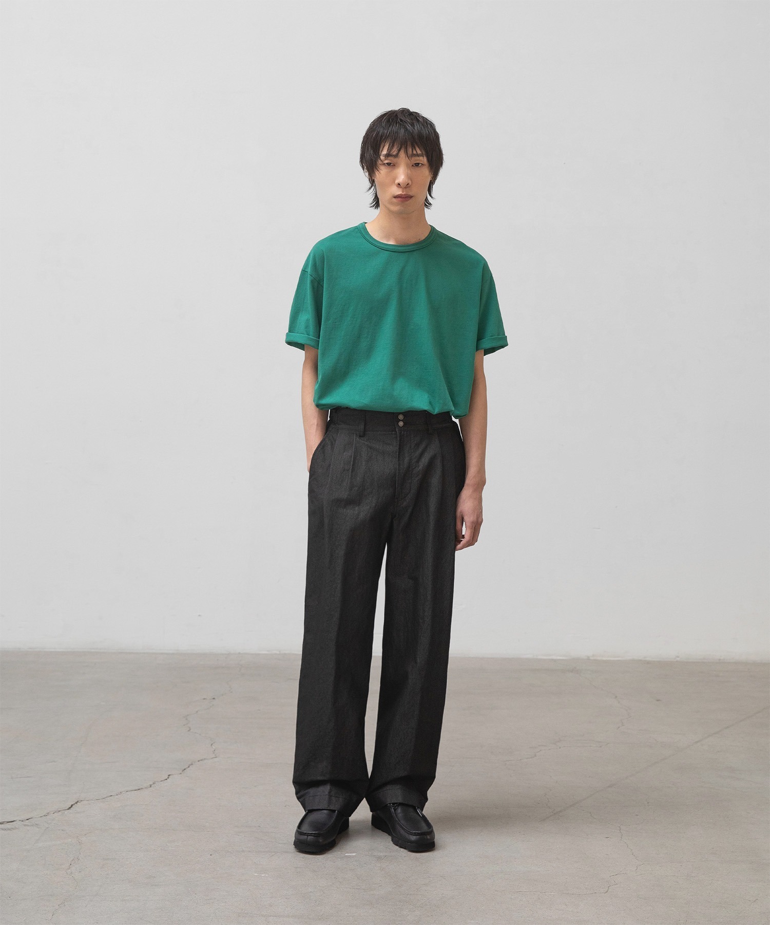 パンツ Another office Santiago denim pants 01 Santiago Denim Pants (Black) - 어나더오피스