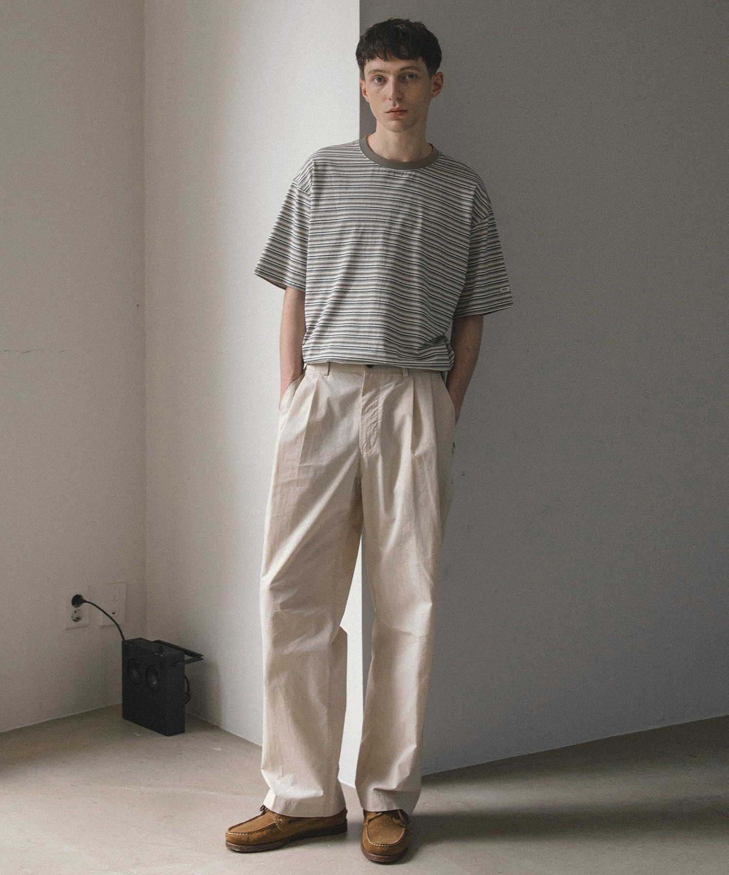 MUSINSA | ANOTHER OFFICE Santiago Officer Pants (Oat Milk)