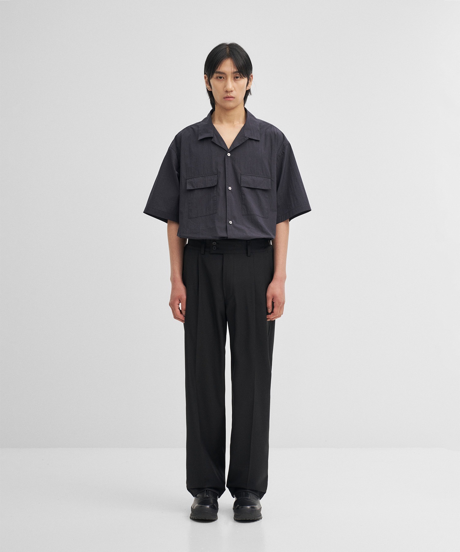スーツ ANOTHER OFFICE / Santiago Slacks BLACK L SS] Santiago Slacks Standard (Black) - 어나더오피스