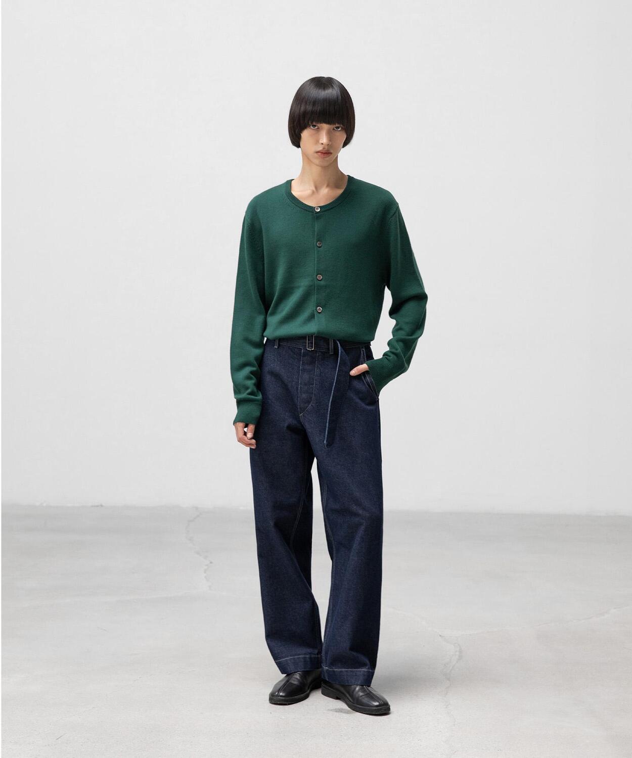 Plenty Belted Denim Slacks (One Washed) - 어나더오피스