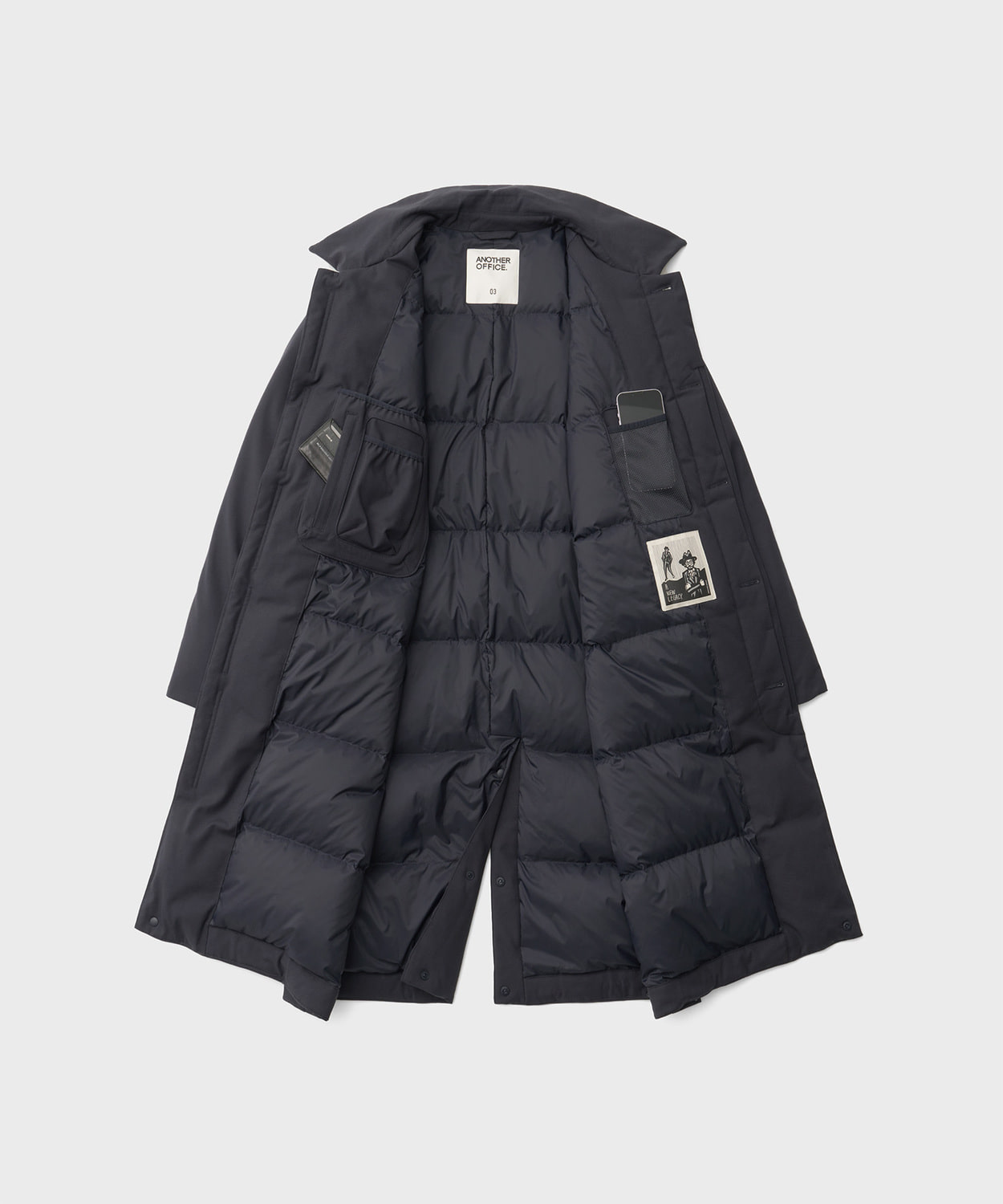 Ample Down Long Coat (Navy) | 어나더오피스