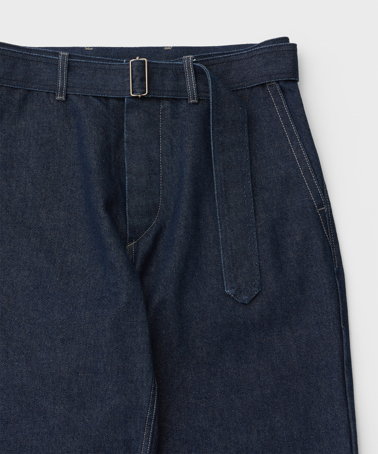 Plenty Belted Denim Slacks (One Washed) - 어나더오피스