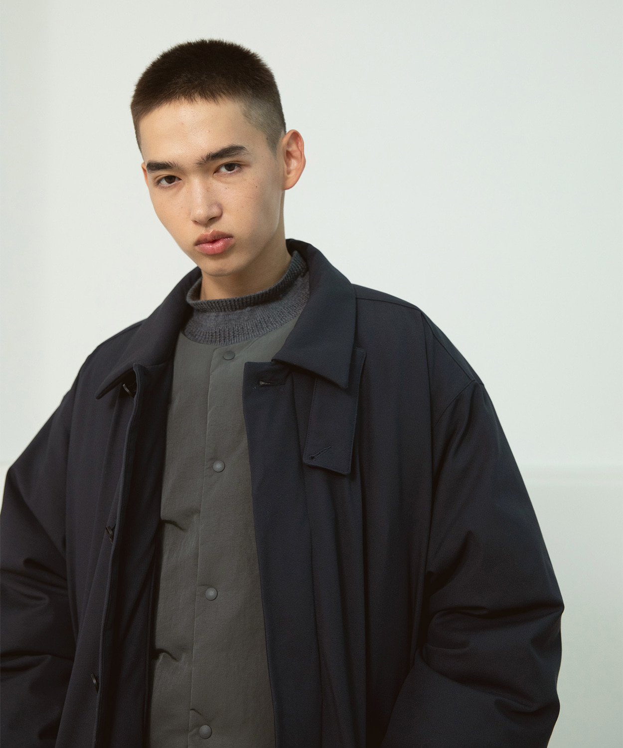 Ample Down Long Coat (Navy) - 어나더오피스