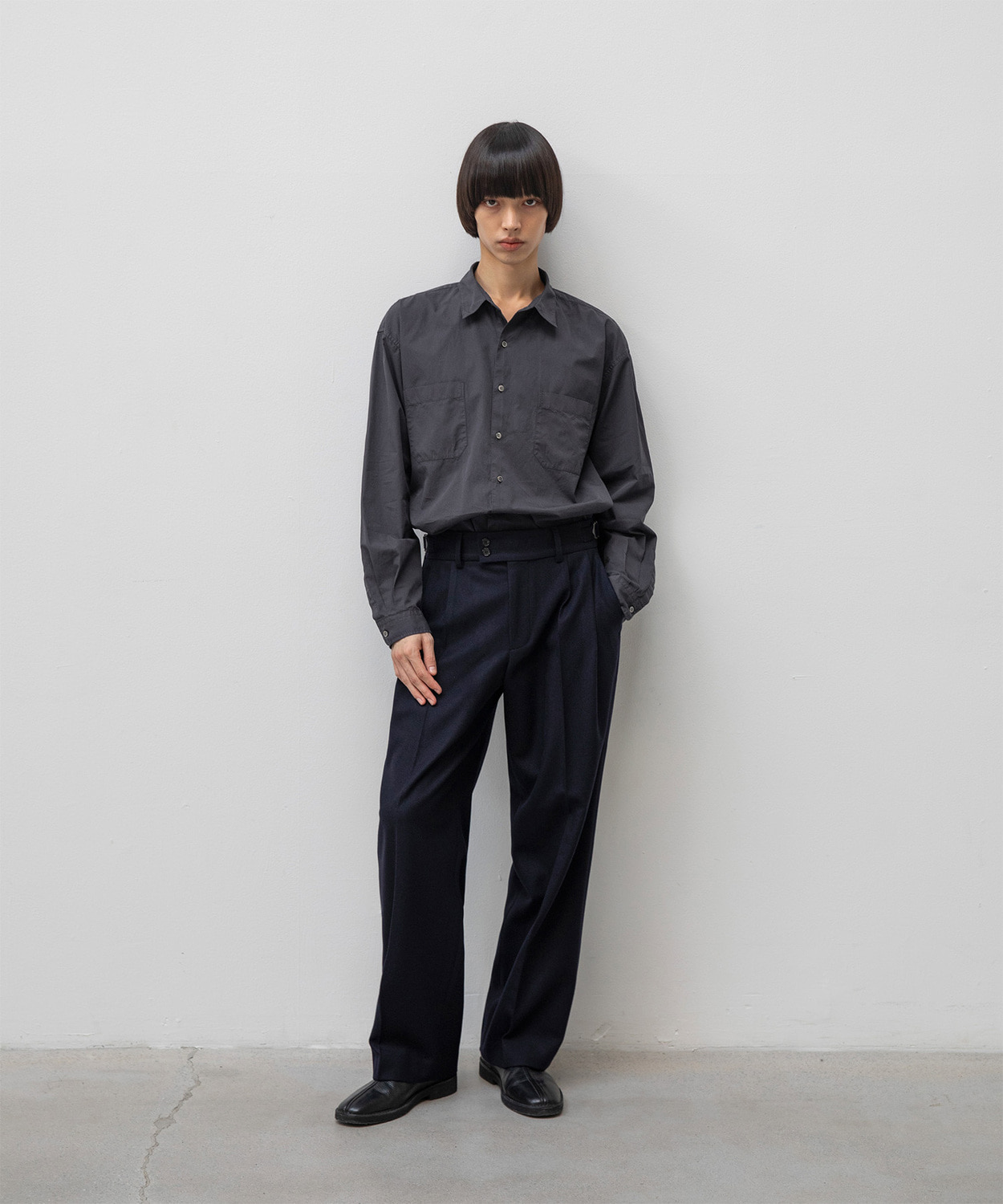 Santiago Mild Slacks (Navy) - 어나더오피스