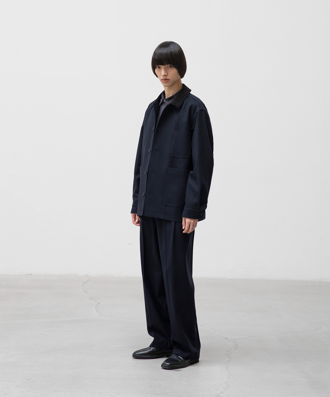 Santiago Mild Slacks (Navy) - 어나더오피스