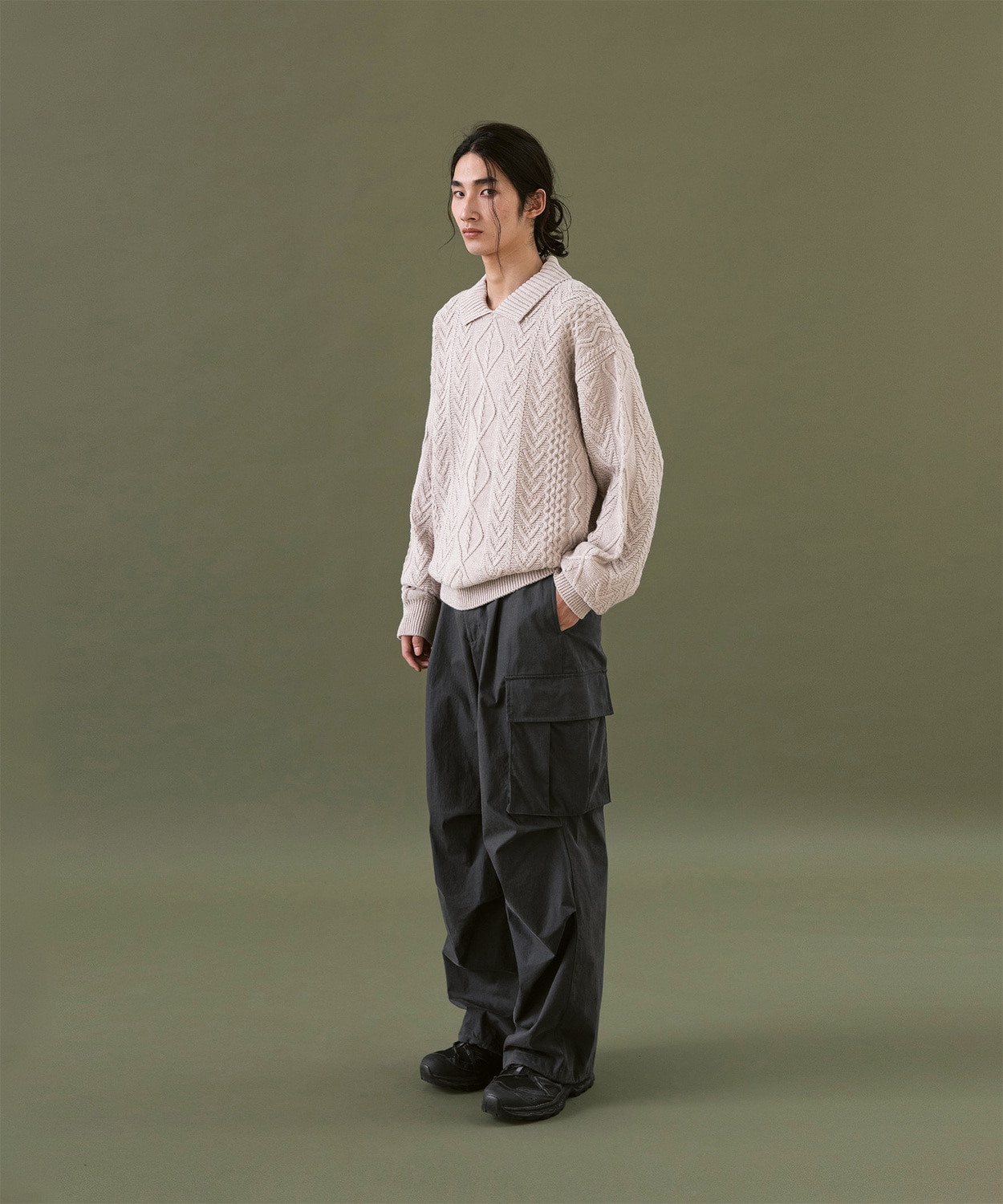 Parachute Belted Pants (Coal Gray) - 어나더오피스