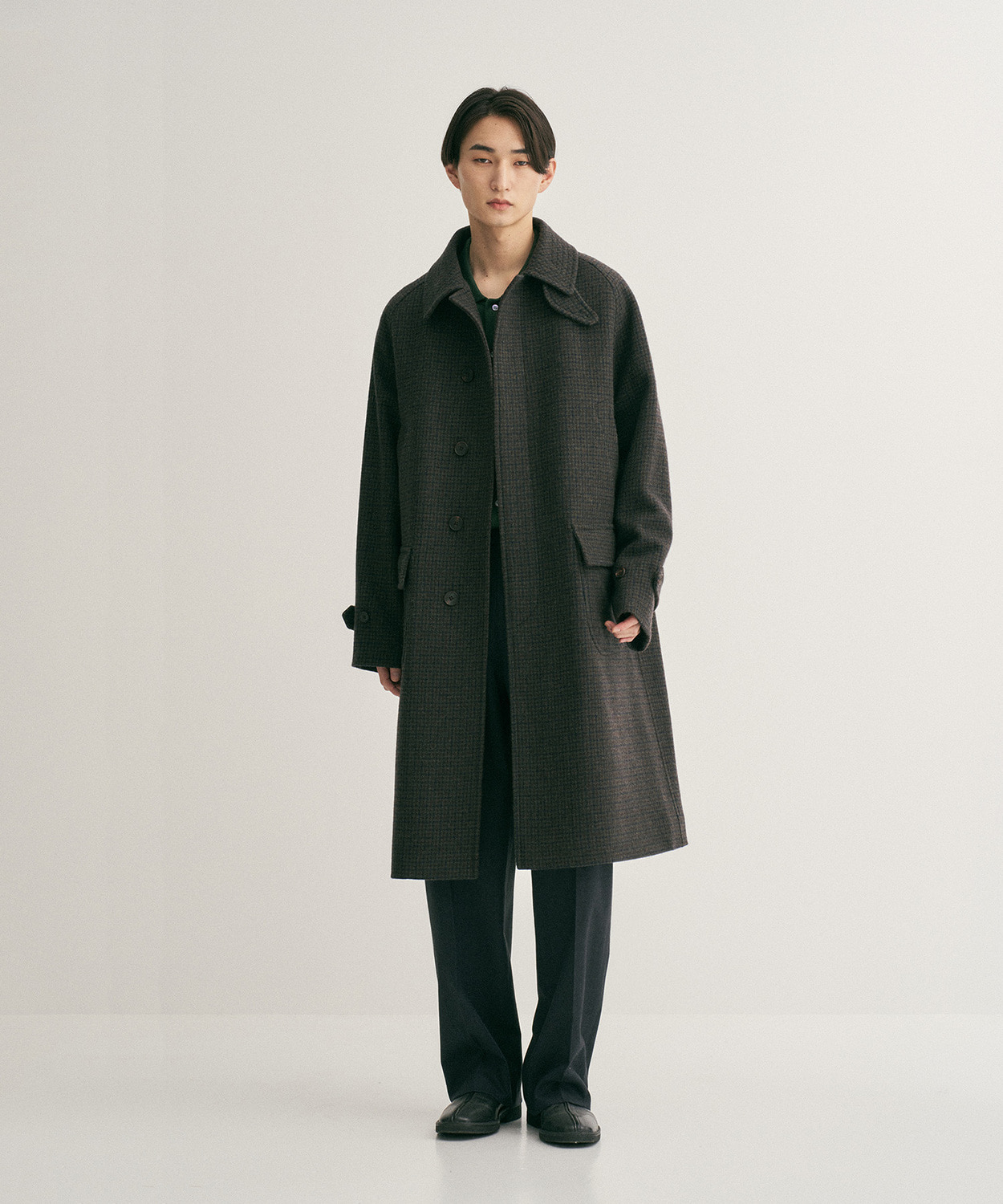Voyager Balmacaan Coat (Shetland-Check) - 어나더오피스