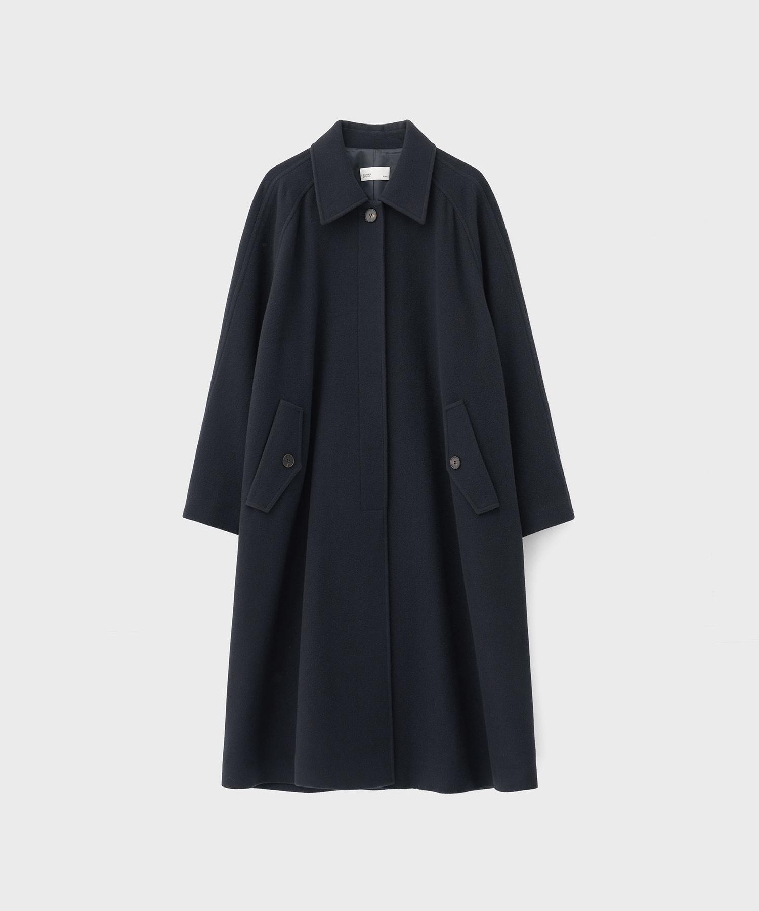 デ*ン様 値下❌　HERNO Balmacaan Coat Navy オーバーサ w. Mosser Wool Balmacaan Coat (Navy) - 어나더오피스
