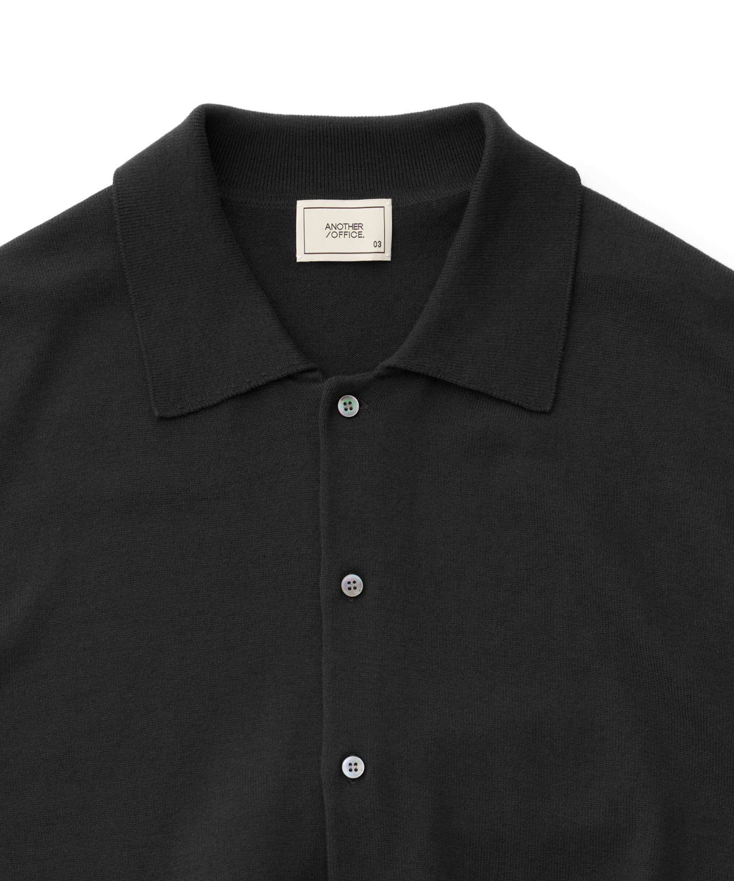 Scape Knit Polo Cardigan (Black) - 어나더오피스