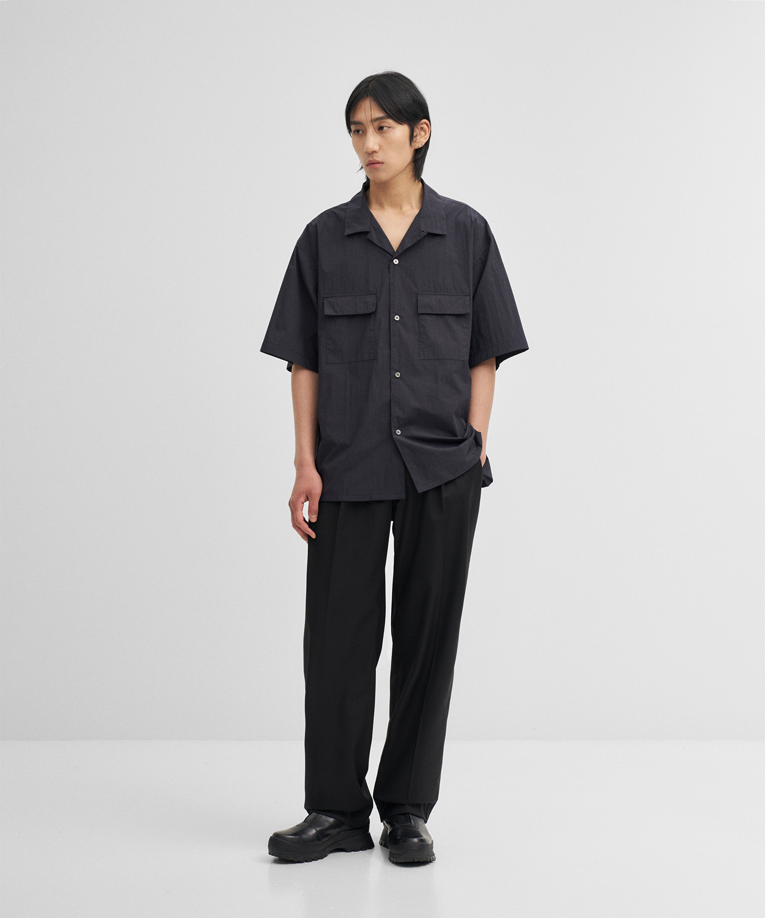 SS] Santiago Slacks Standard (Black) - 어나더오피스