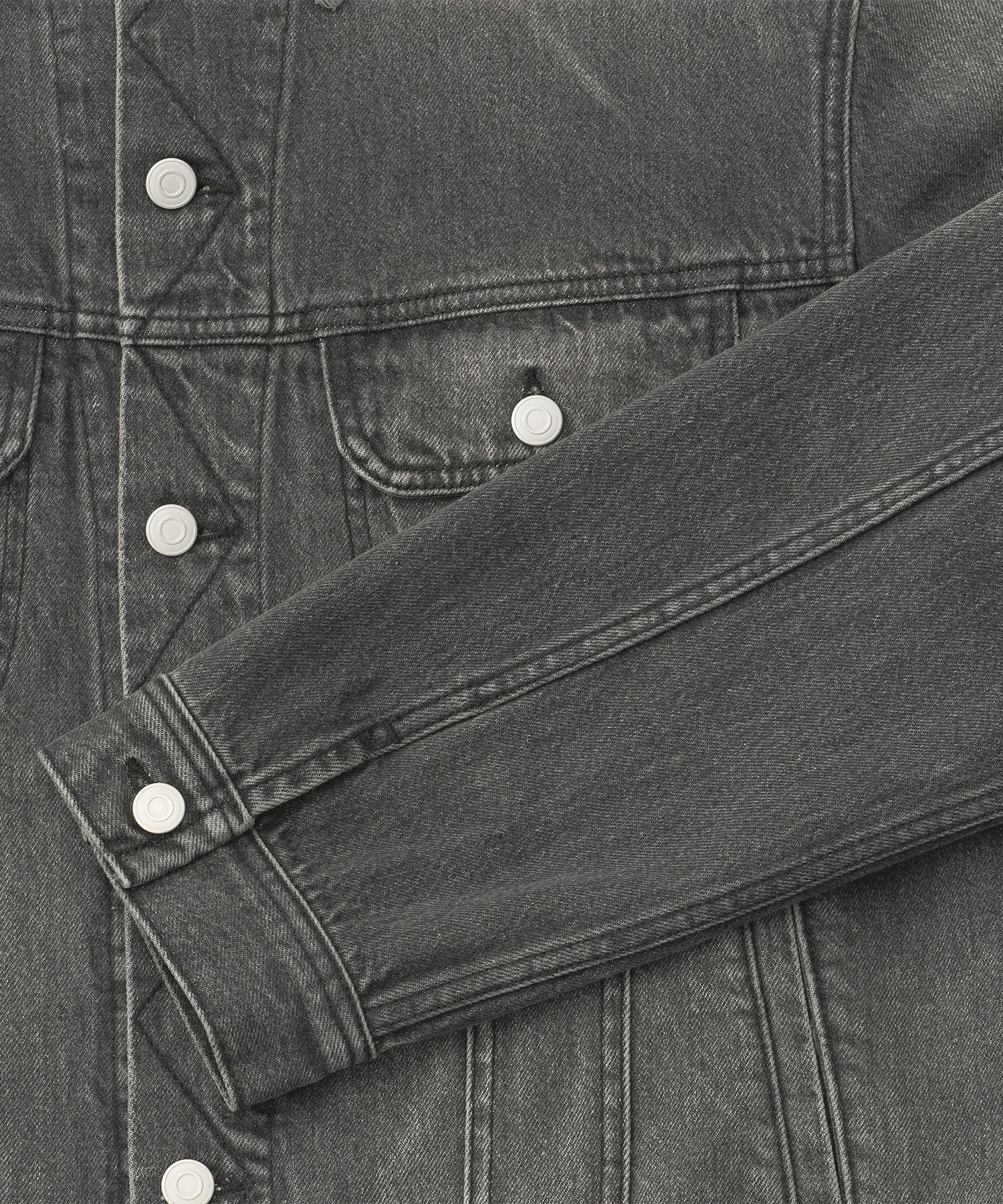 Rider Denim Jacket (Faded Black) - 어나더오피스