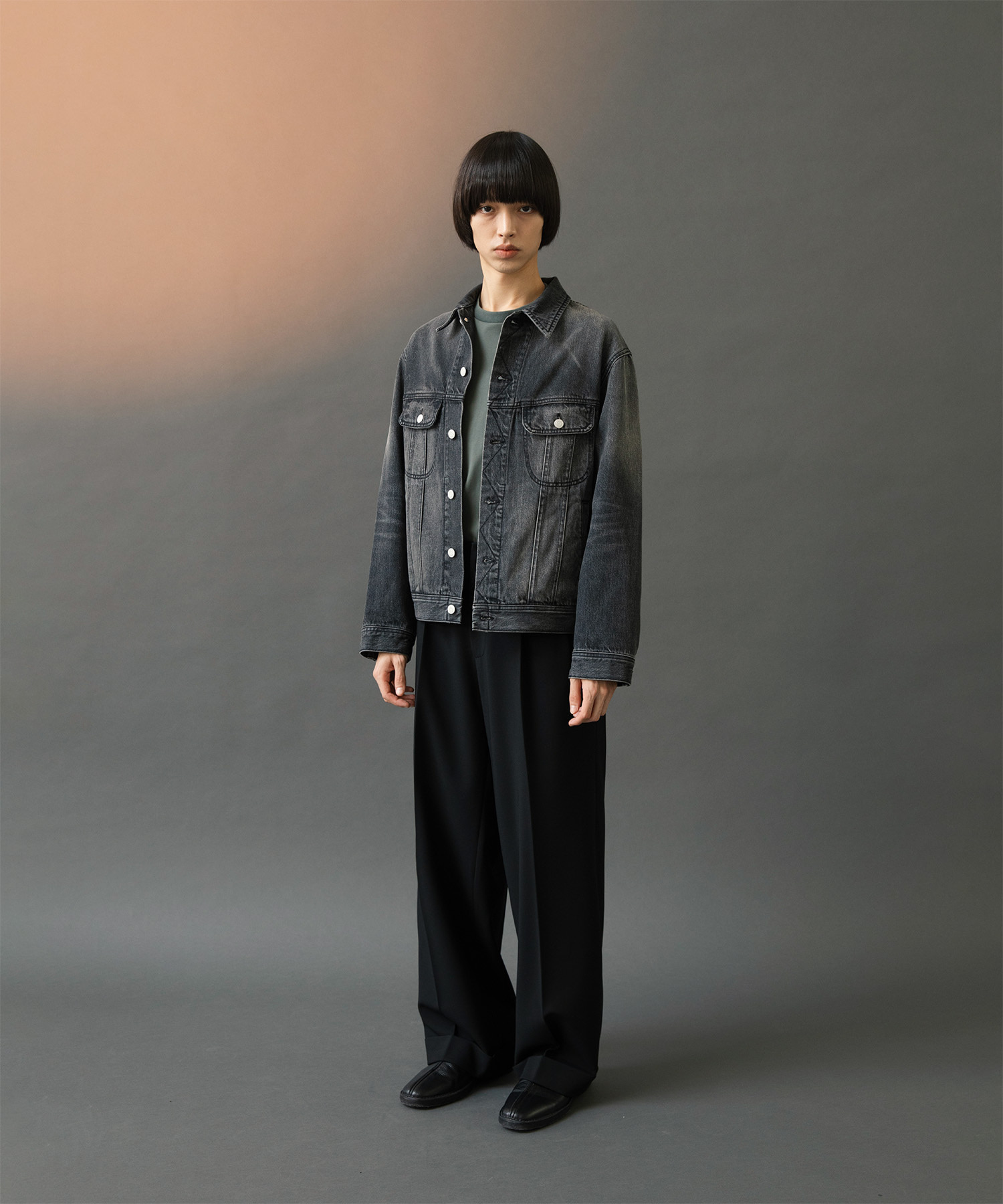 Rider Denim Jacket (Faded Black) - 어나더오피스