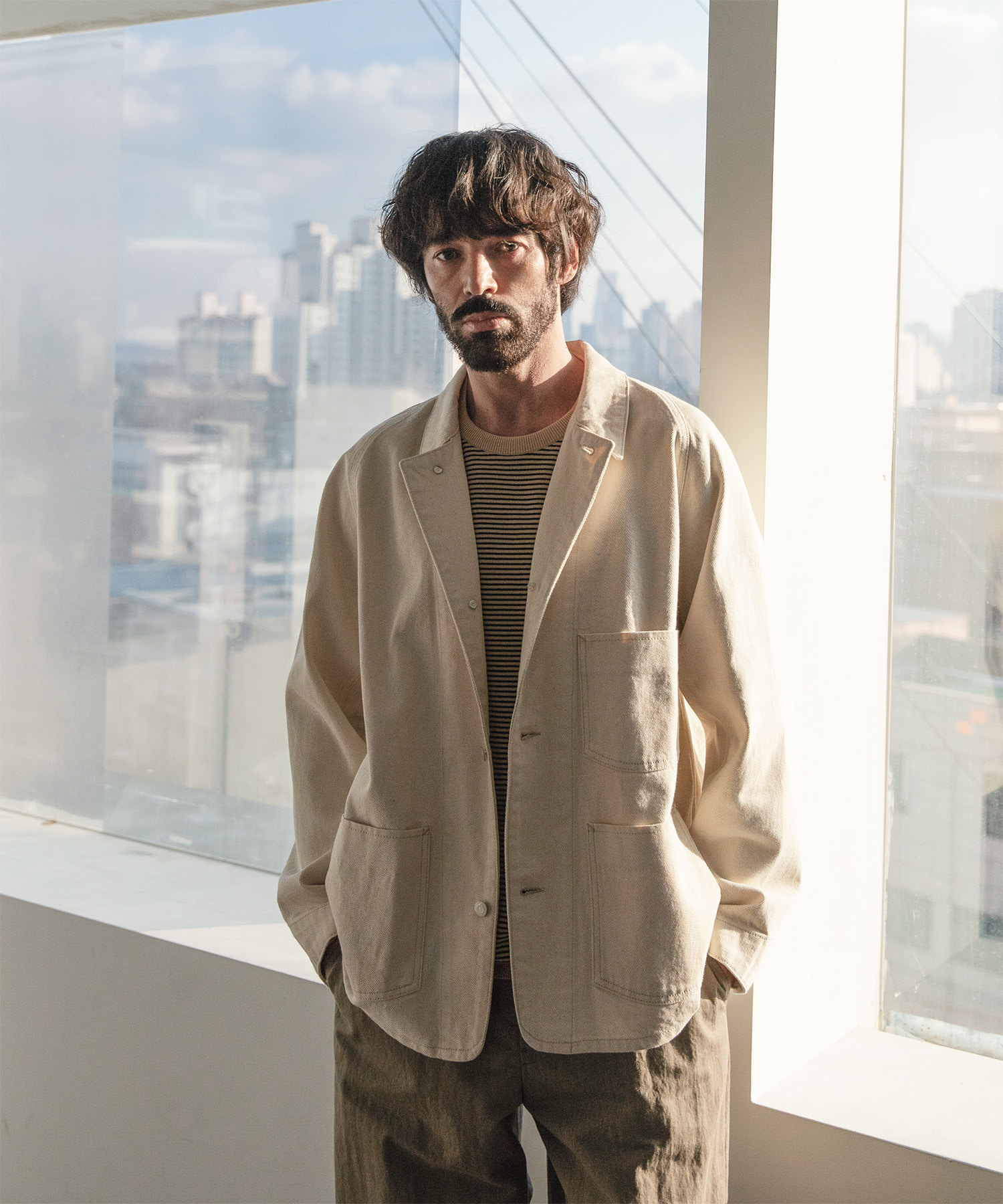 everyone soft denim coverall jacket L デニム denim coverall