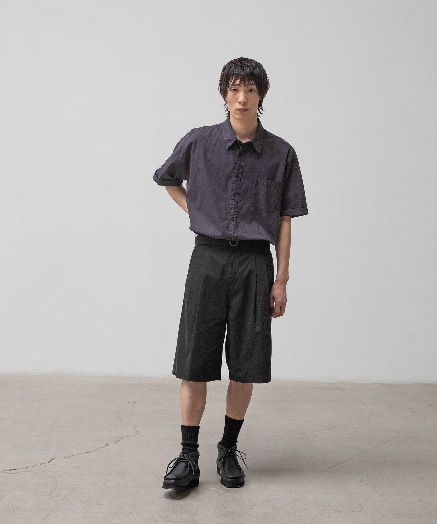 Hemingway Bermuda Pants (Black) - 어나더오피스