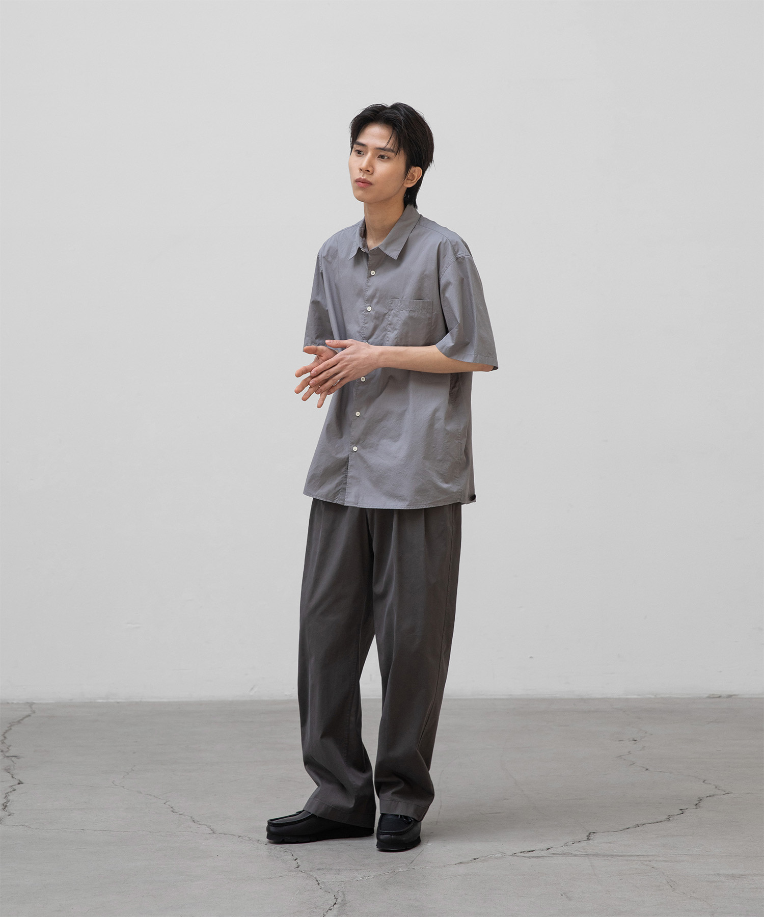 パンツ ANOTHER OFFICE Santiago Garment Pants MUSINSA | ANOTHER OFFICE [SS] Santiago Slacks Standard (Black)