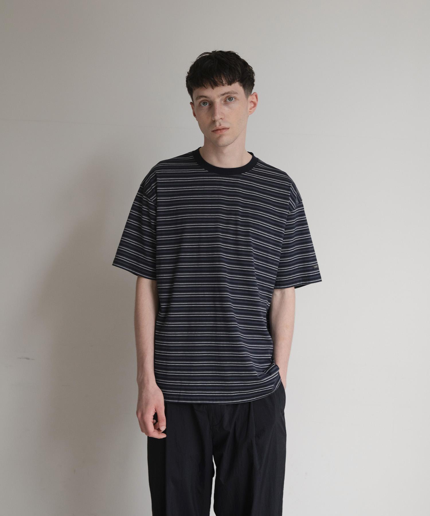 Zephyr Stripe Short Sleeve T (Dark Navy) - 어나더오피스