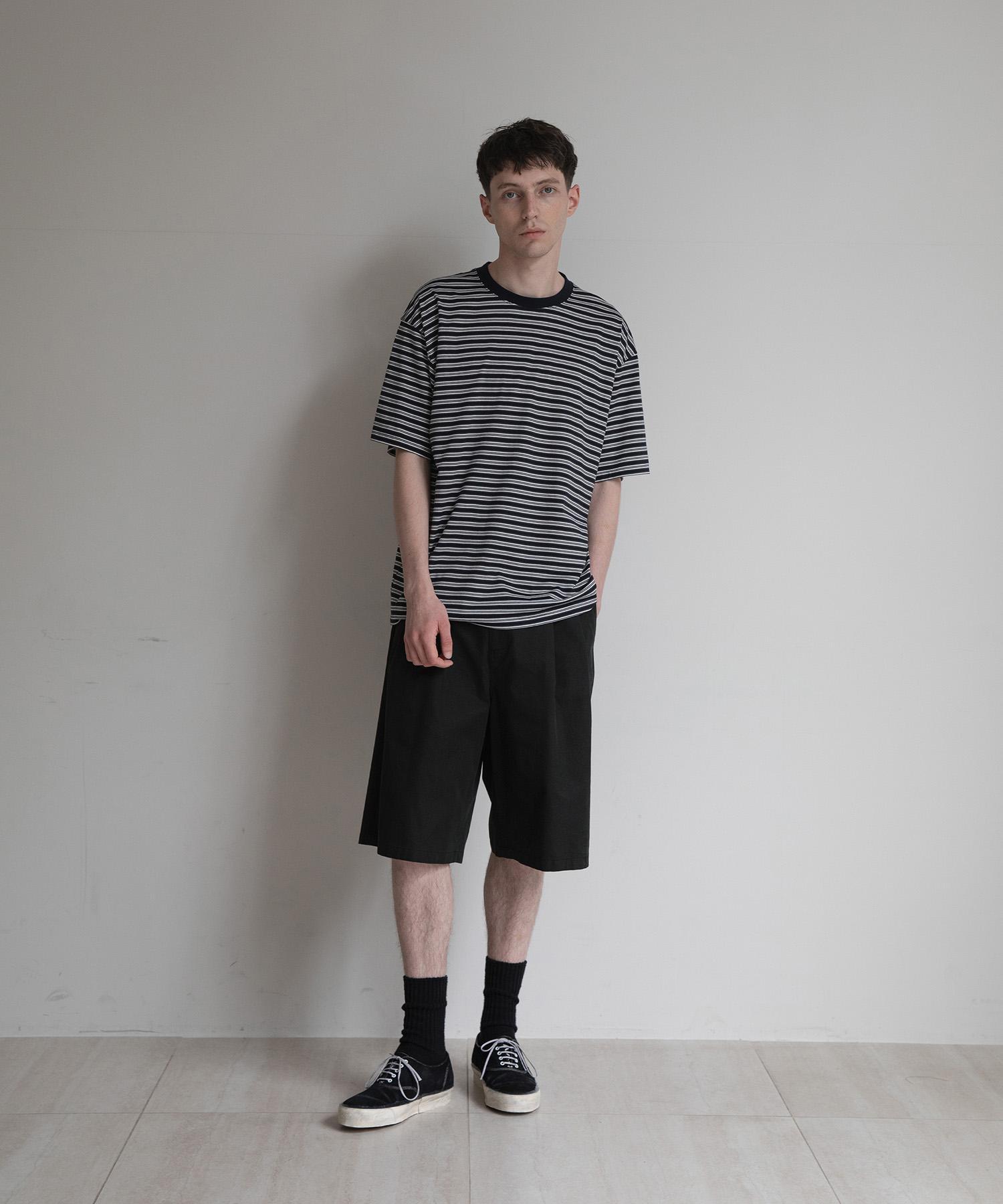 Zephyr Stripe Short Sleeve T (Navy) - 어나더오피스