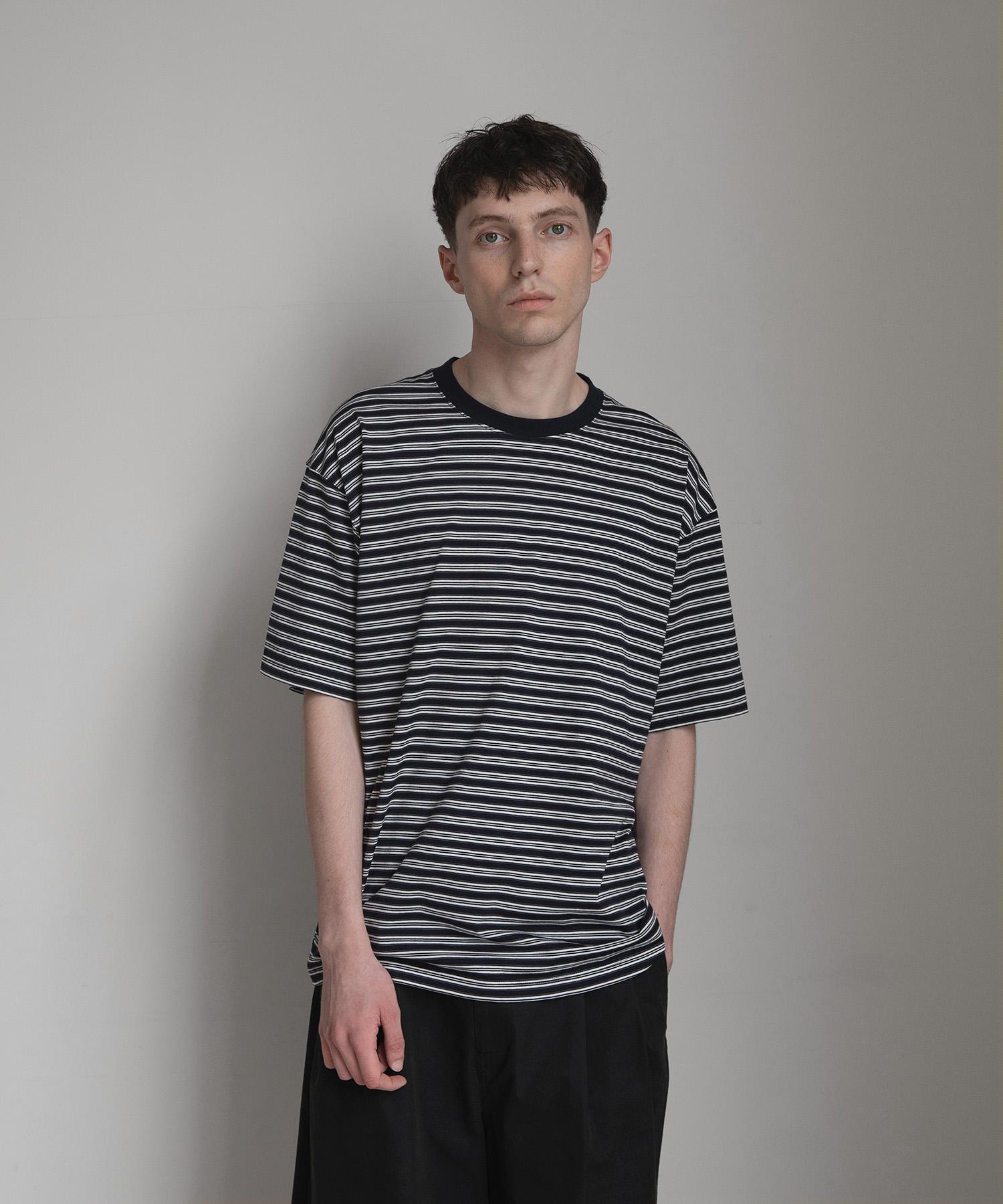 Zephyr Stripe Short Sleeve T (Navy) - 어나더오피스