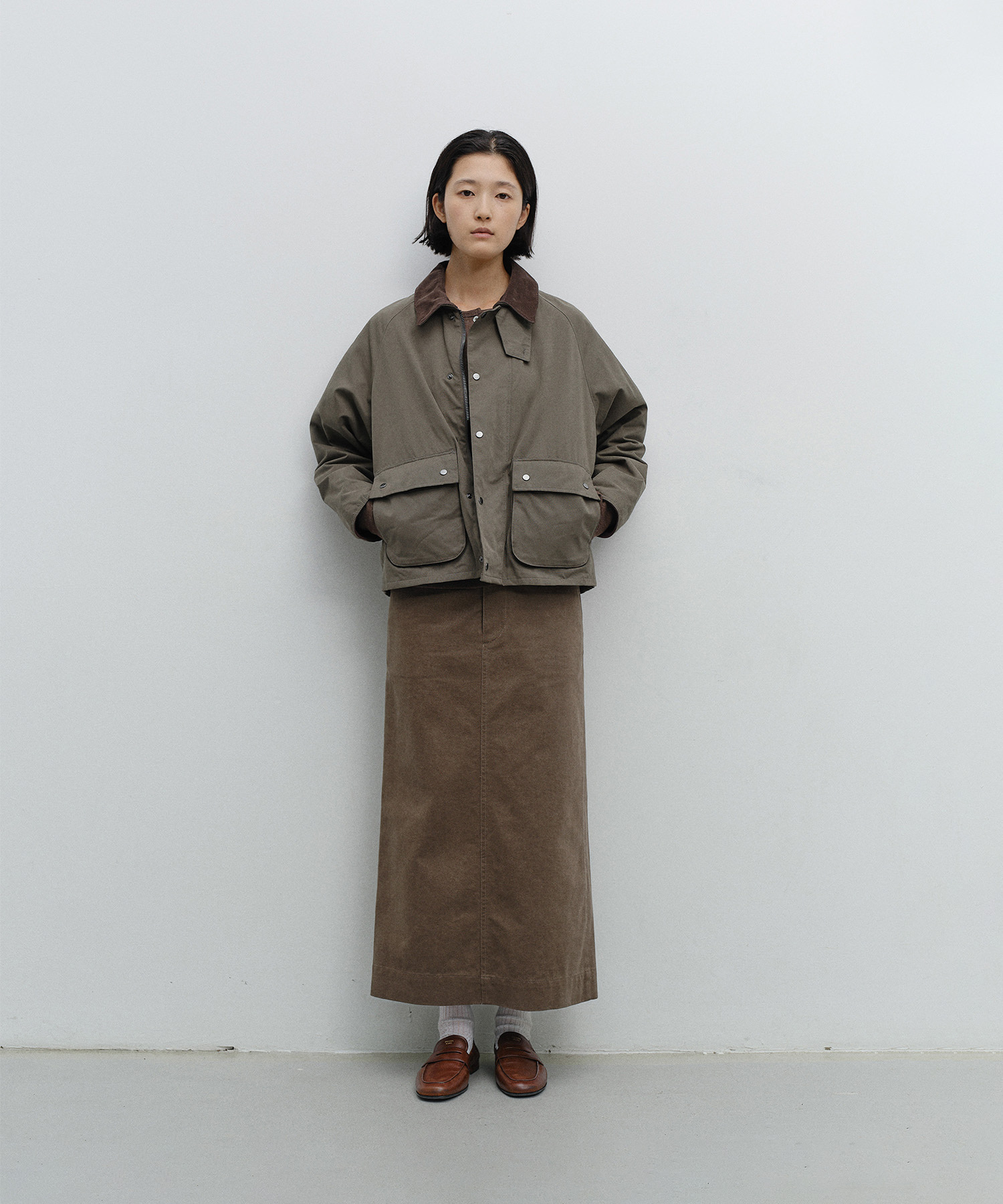 어나더오피스 Women Neo British Jacket (Olive Drab) | 여성 브리티시 
