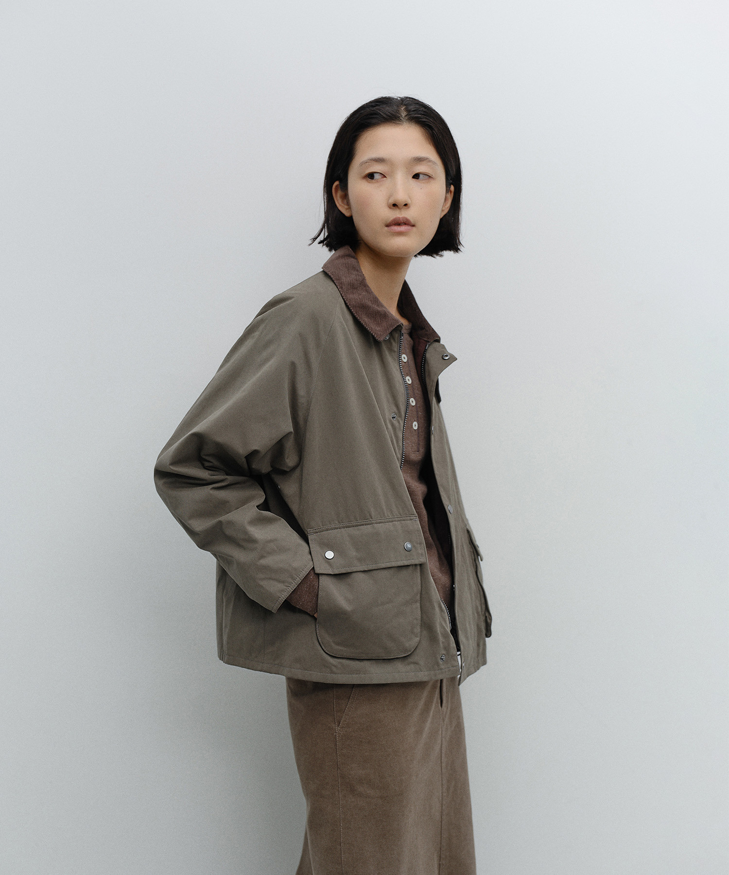 어나더오피스 Women Neo British Jacket (Olive Drab) | 여성 브리티시 