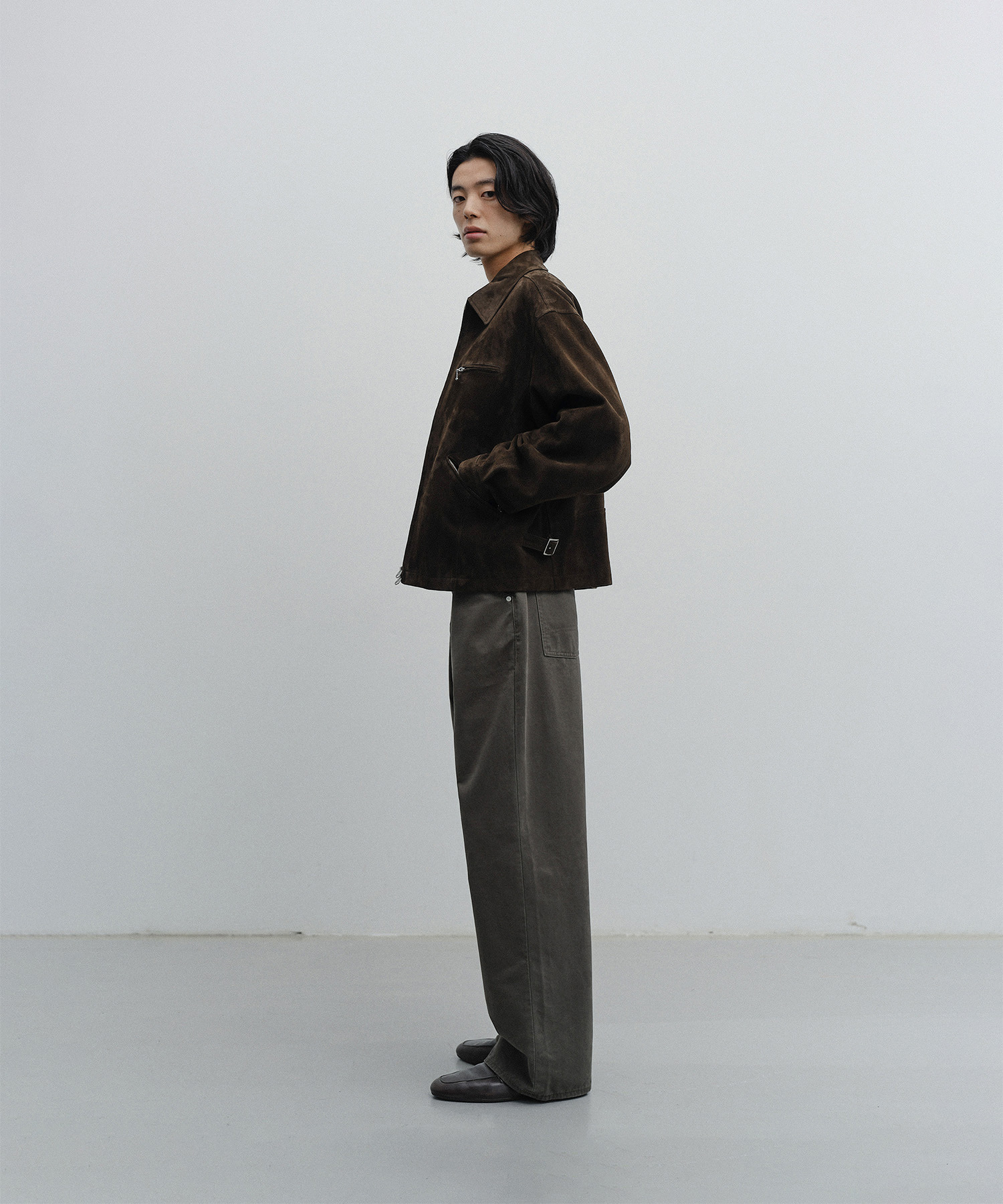 레더 워크 자켓 Leather Work Jacket (Dark Brown) | 어나더오피스 공식몰