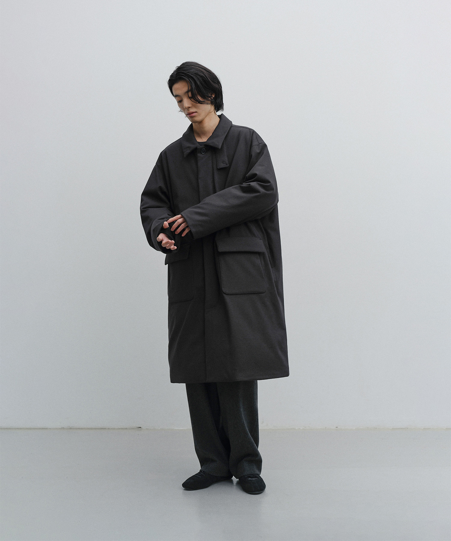 ANOTHER OFFICE Ample Down Long Coat サイズ2 Ample Down Long Coat (Black) - 어나더오피스