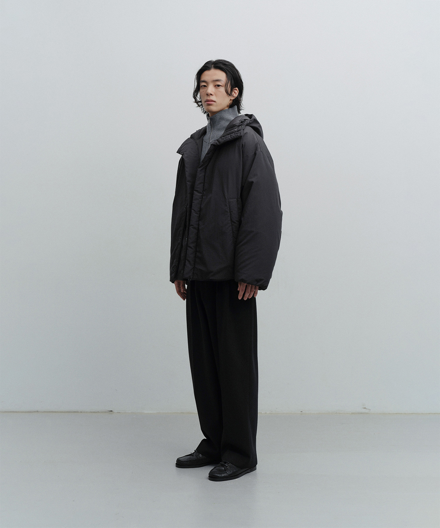 Snowman Hooded Down Jacket (Black) - 어나더오피스