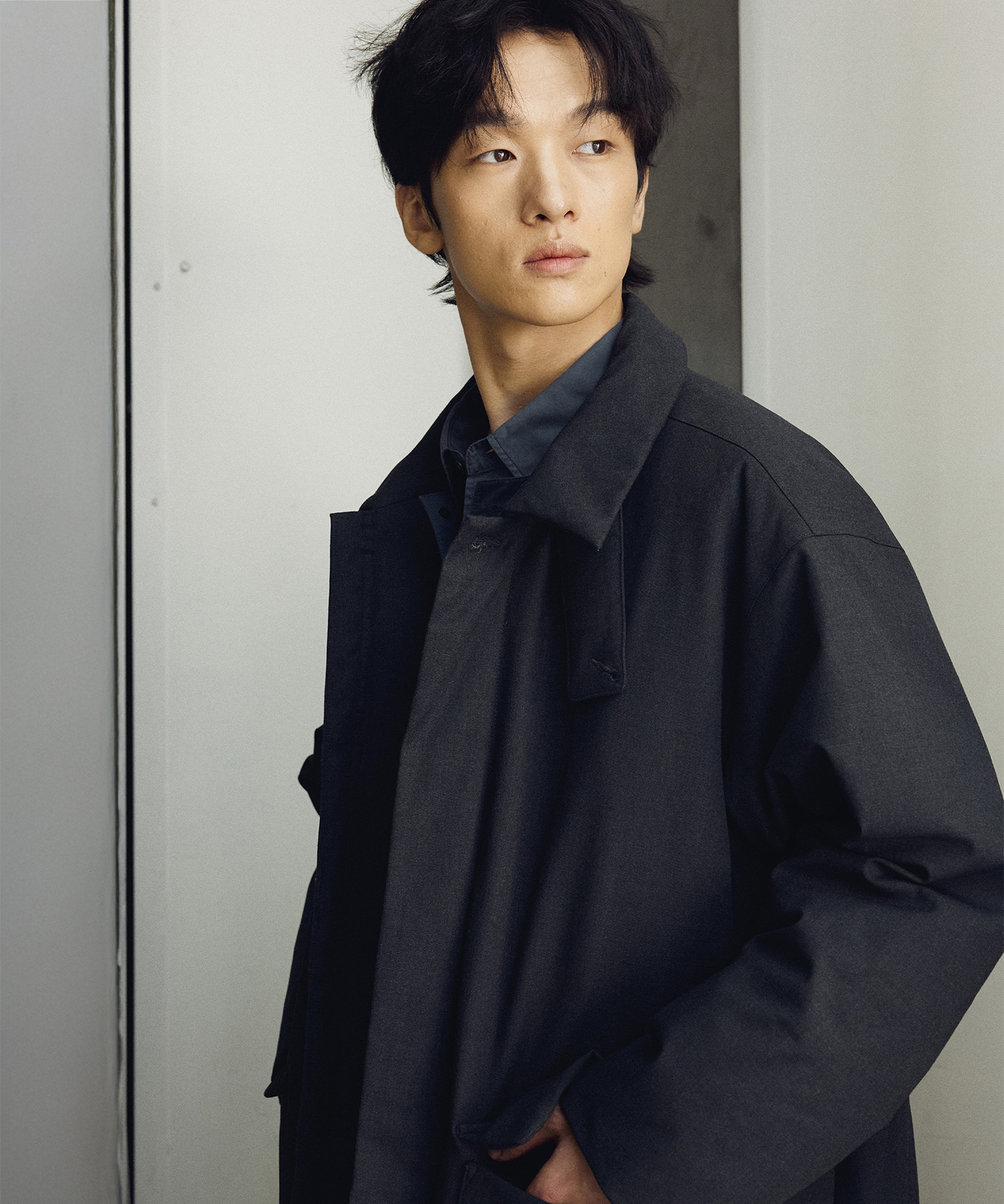 Ample Down Long Coat (Charcoal) - 어나더오피스