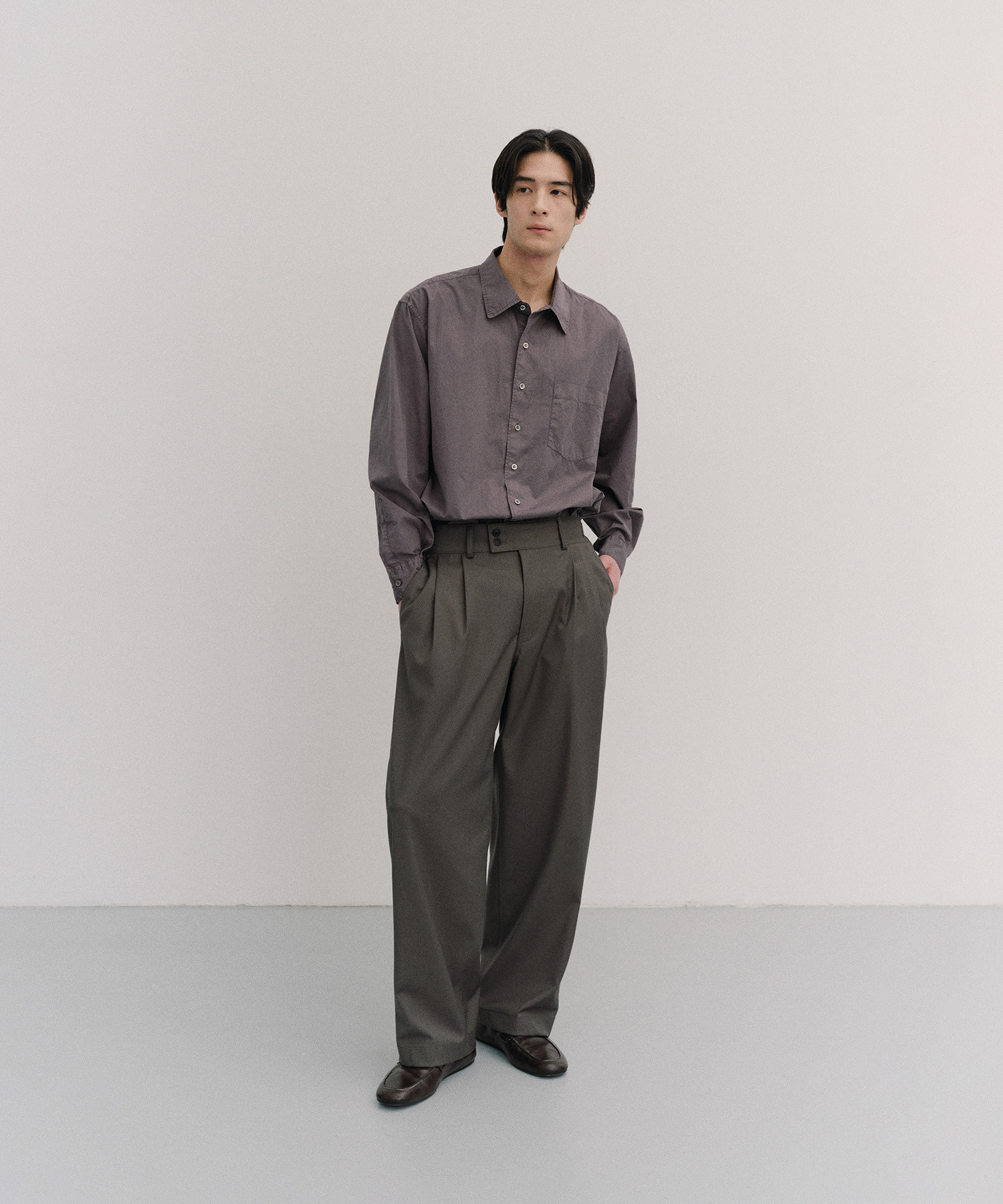 SS] Santiago Slacks (Olive Gray) - 어나더오피스