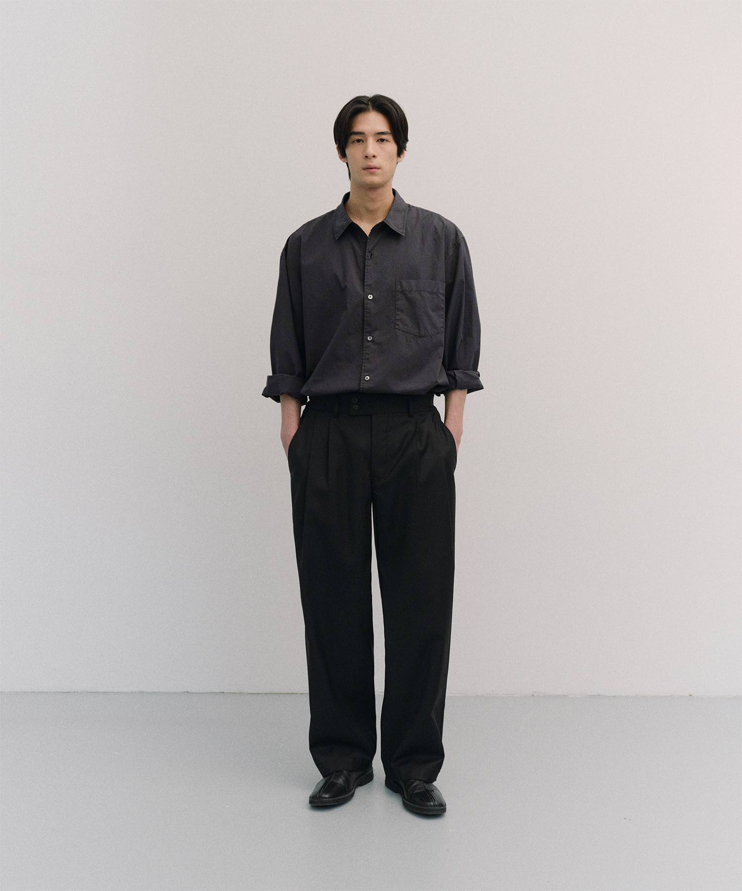 2차 RE-STOCK] [SS] Santiago Slacks (Black) - 어나더오피스