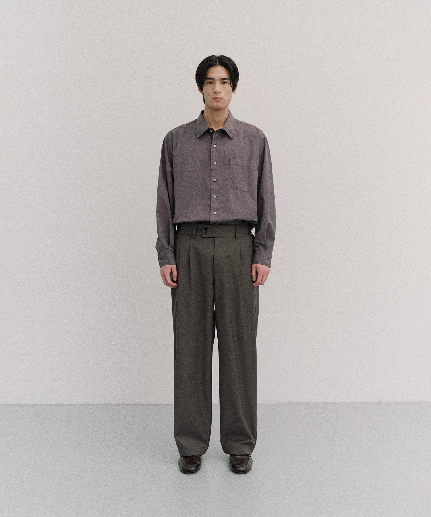 SS] Santiago Slacks (Olive Gray) - 어나더오피스