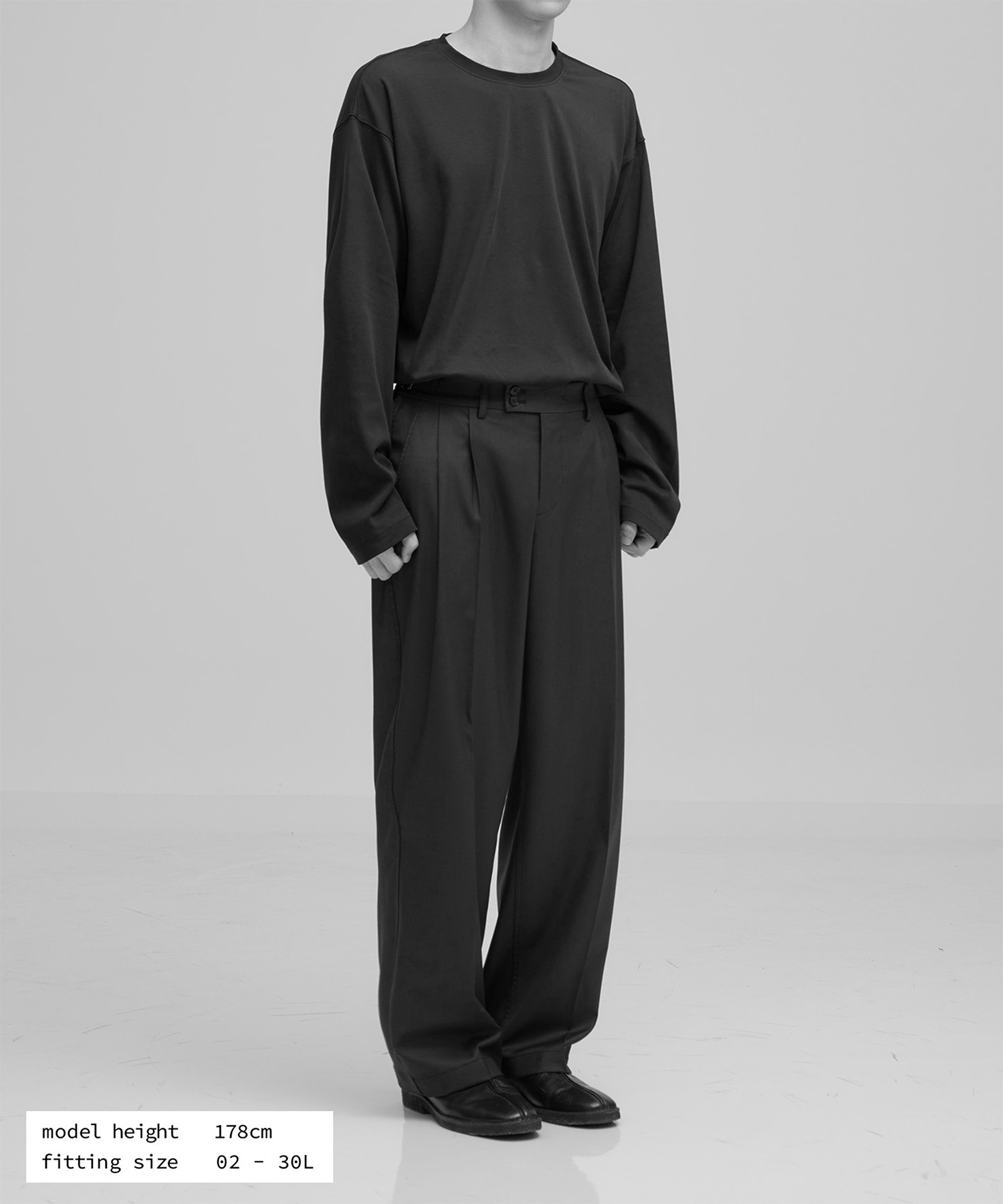 SS] Santiago Slacks Flexible (Black) - 어나더오피스