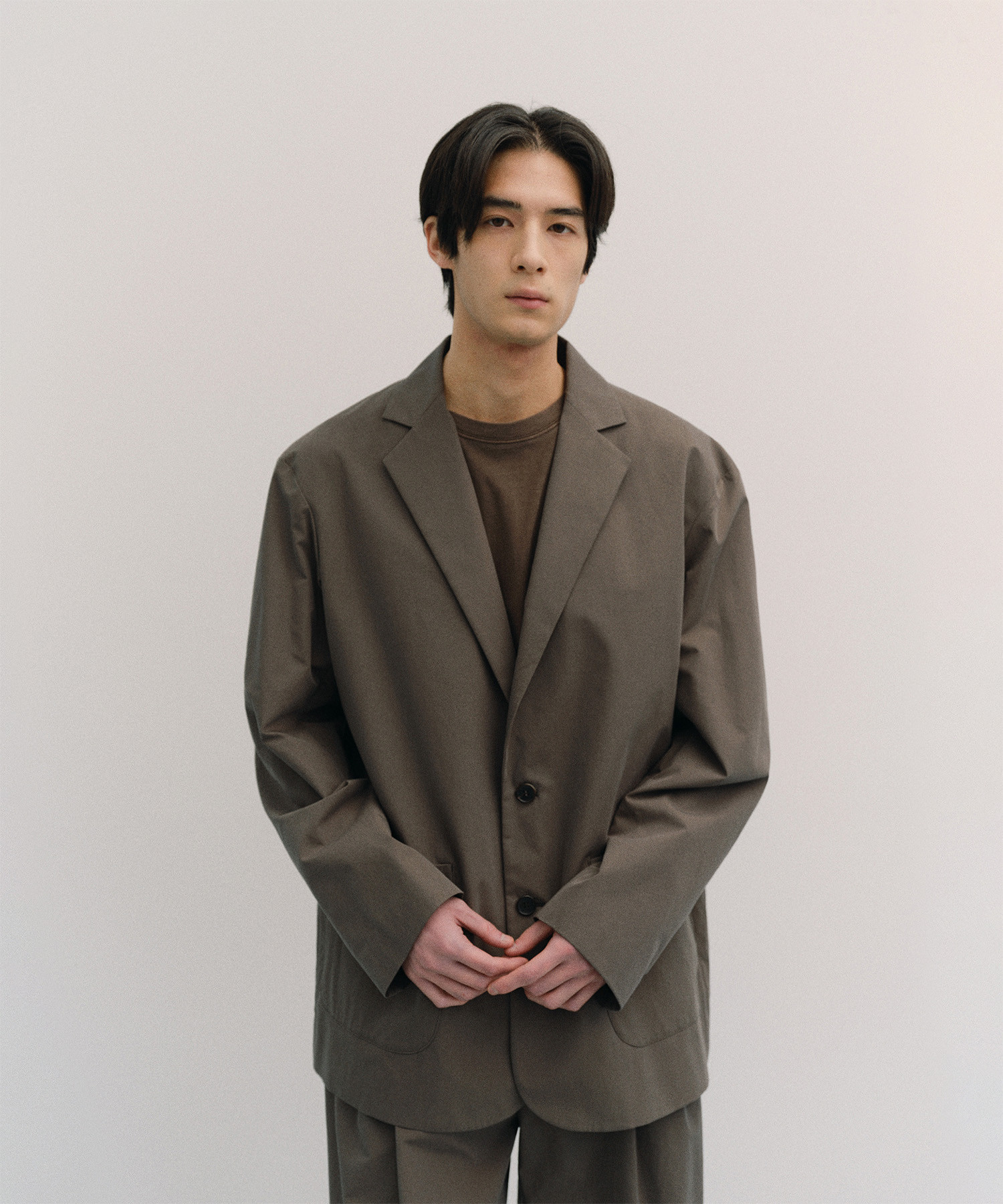 Bonjour Single Jacket (Taupe - gray) - 어나더오피스