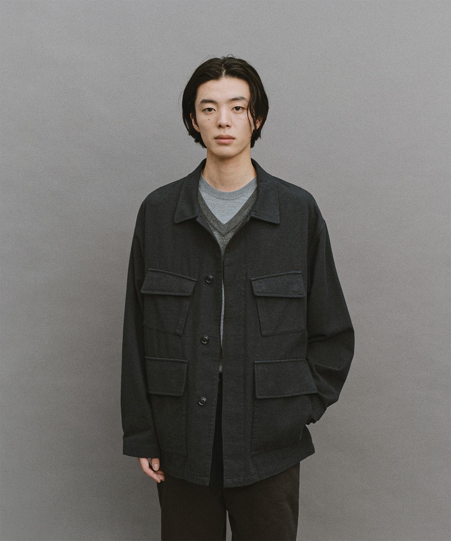 Peachskin B.D.U Jacket (Dark Navy) - 어나더오피스