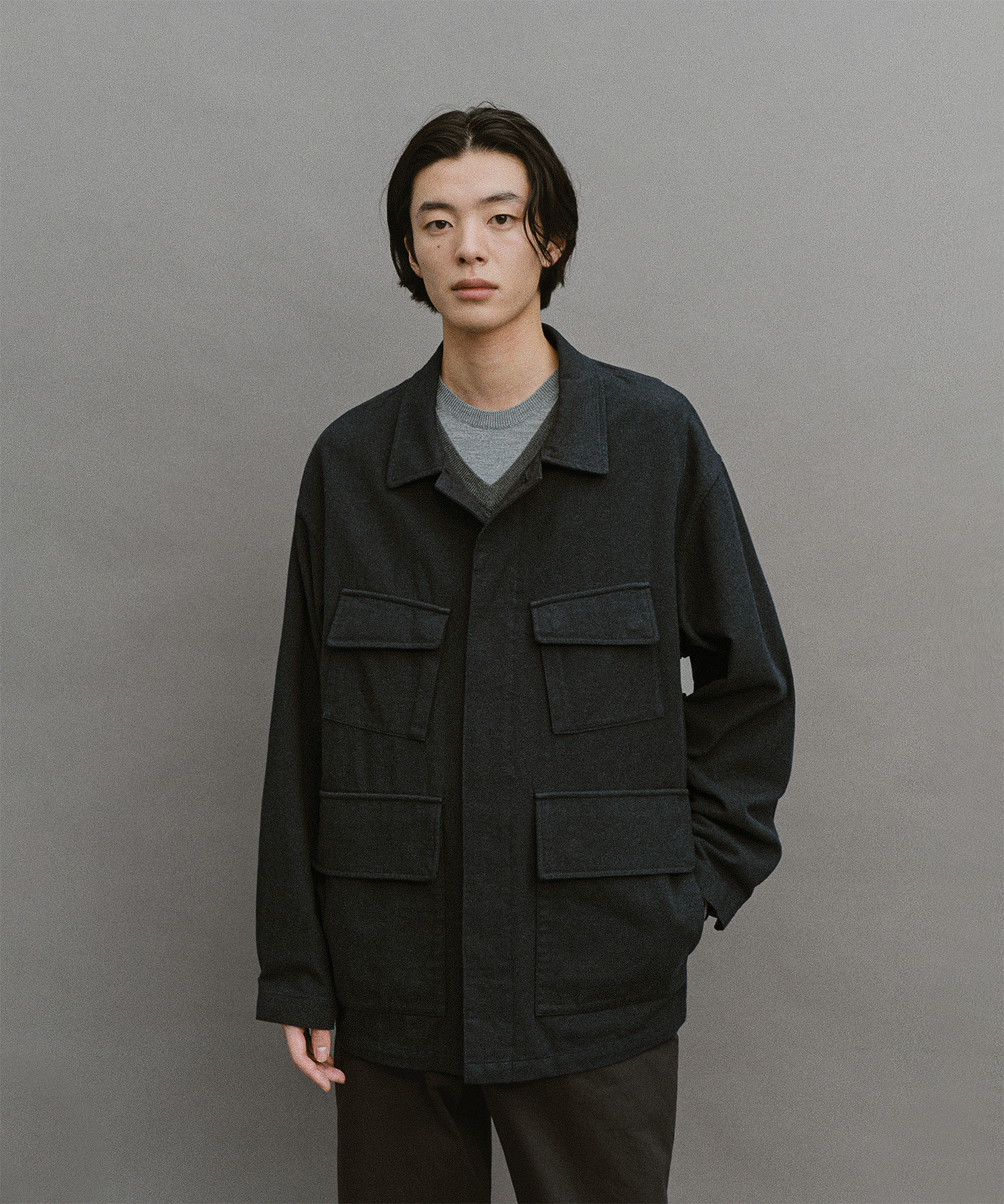 Peachskin B.D.U Jacket (Dark Navy) - 어나더오피스