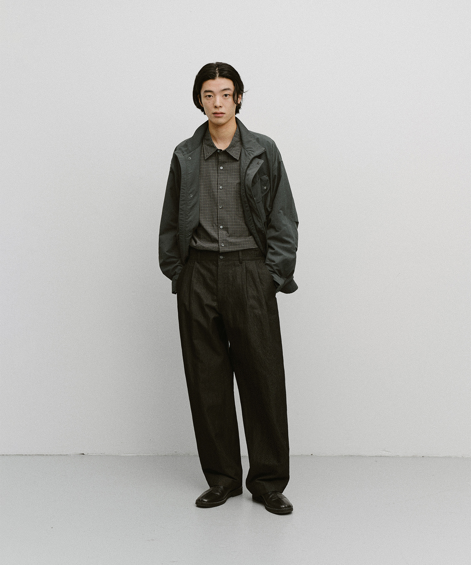 Santiago Officer Denim Pants (Black Denim) - 어나더오피스
