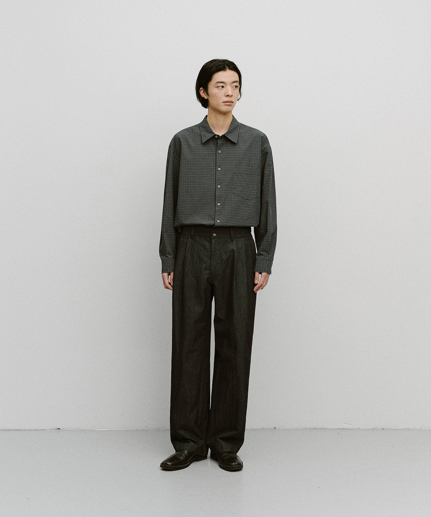 Santiago Officer Denim Pants (Black Denim) - 어나더오피스