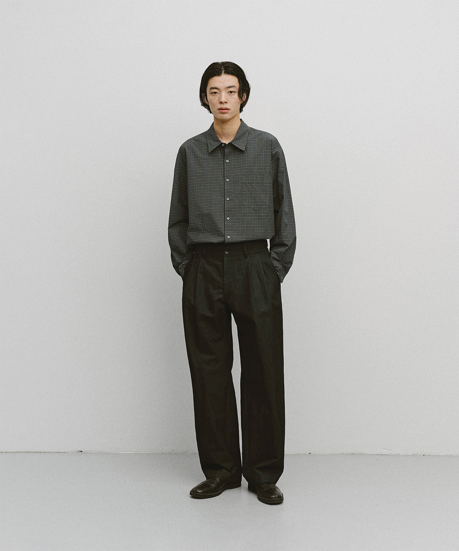 Santiago Officer Denim Pants (Black Denim) - 어나더오피스