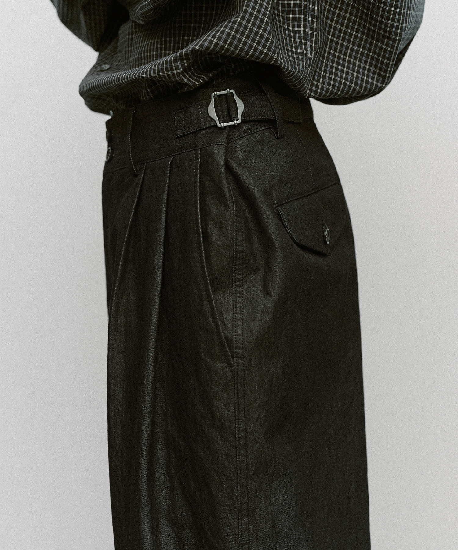 Santiago Officer Denim Pants (Black Denim) - 어나더오피스