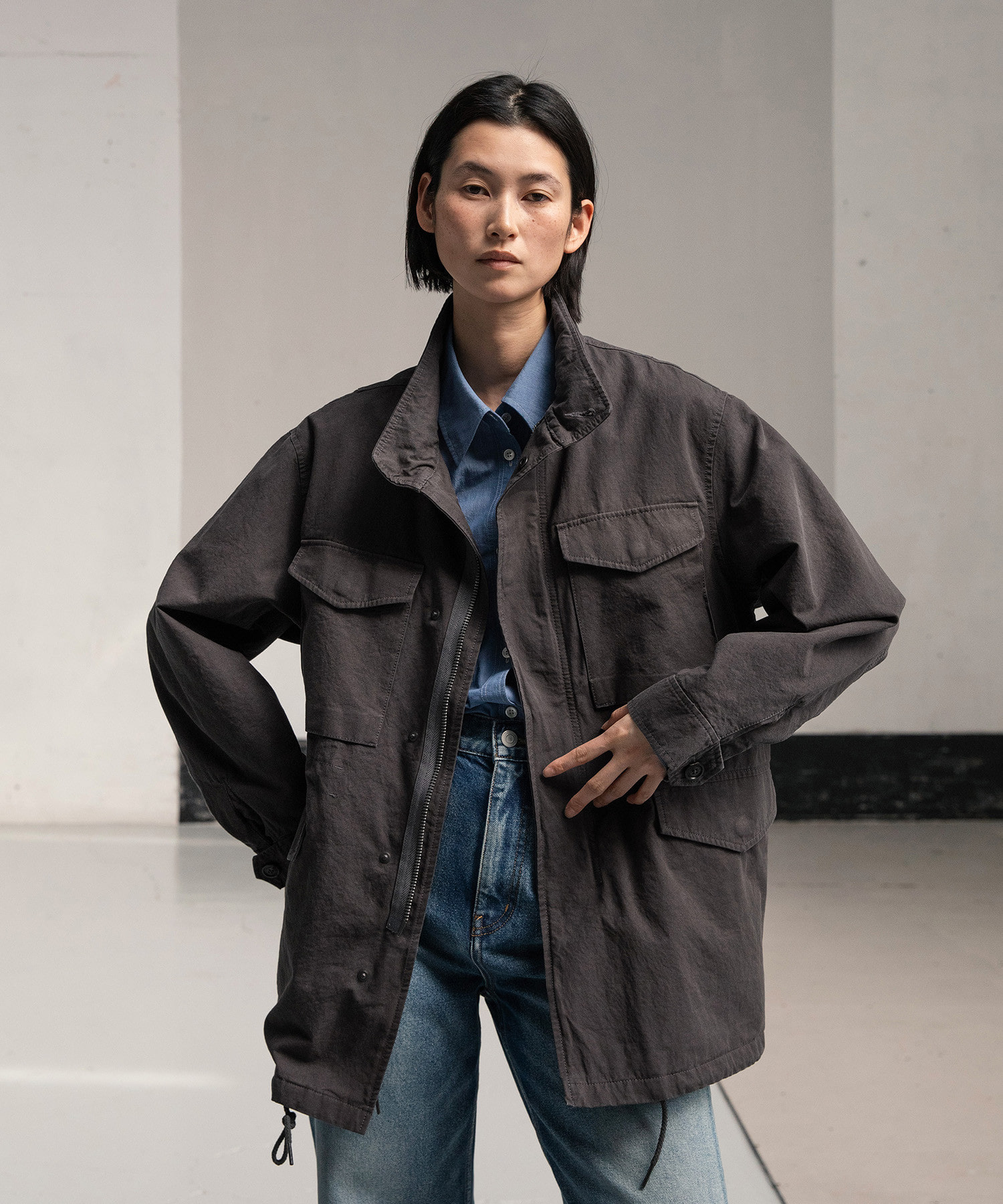 W. Limp M-65 Field Jacket (Charcoal) - 어나더오피스