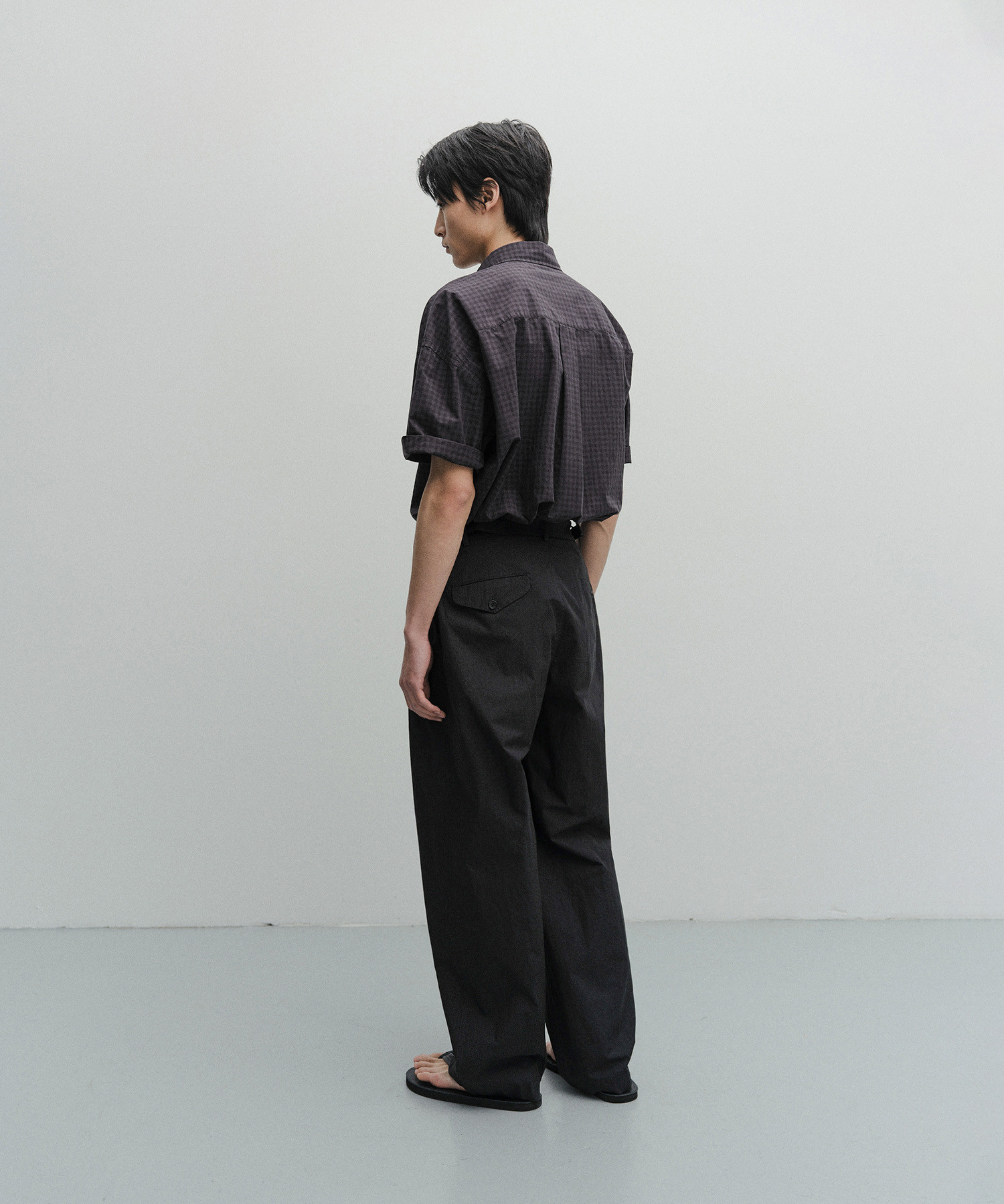 Santiago Officer Pants (Almost Black) - 어나더오피스