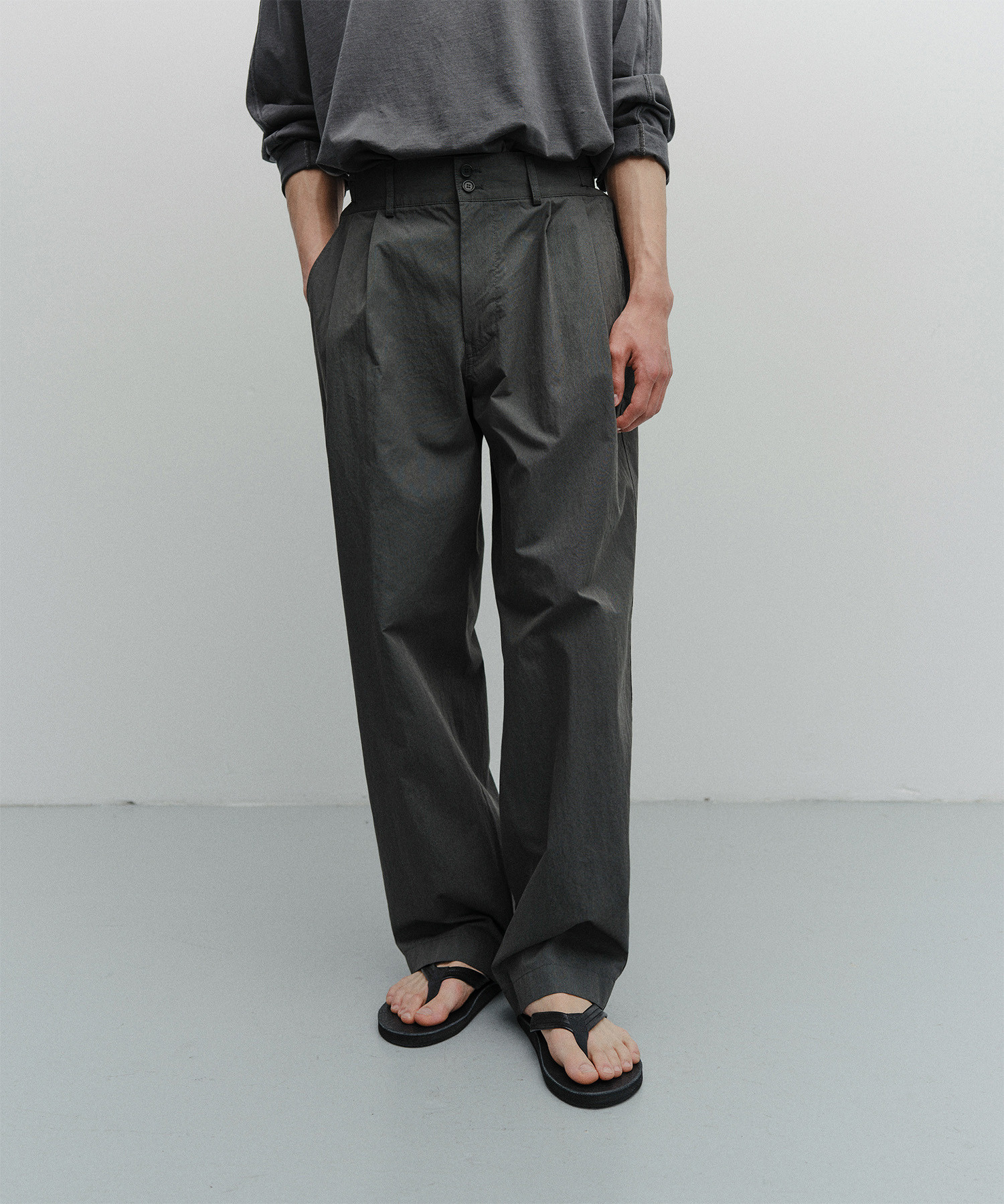 Santiago Officer Pants (Graphite) - 어나더오피스
