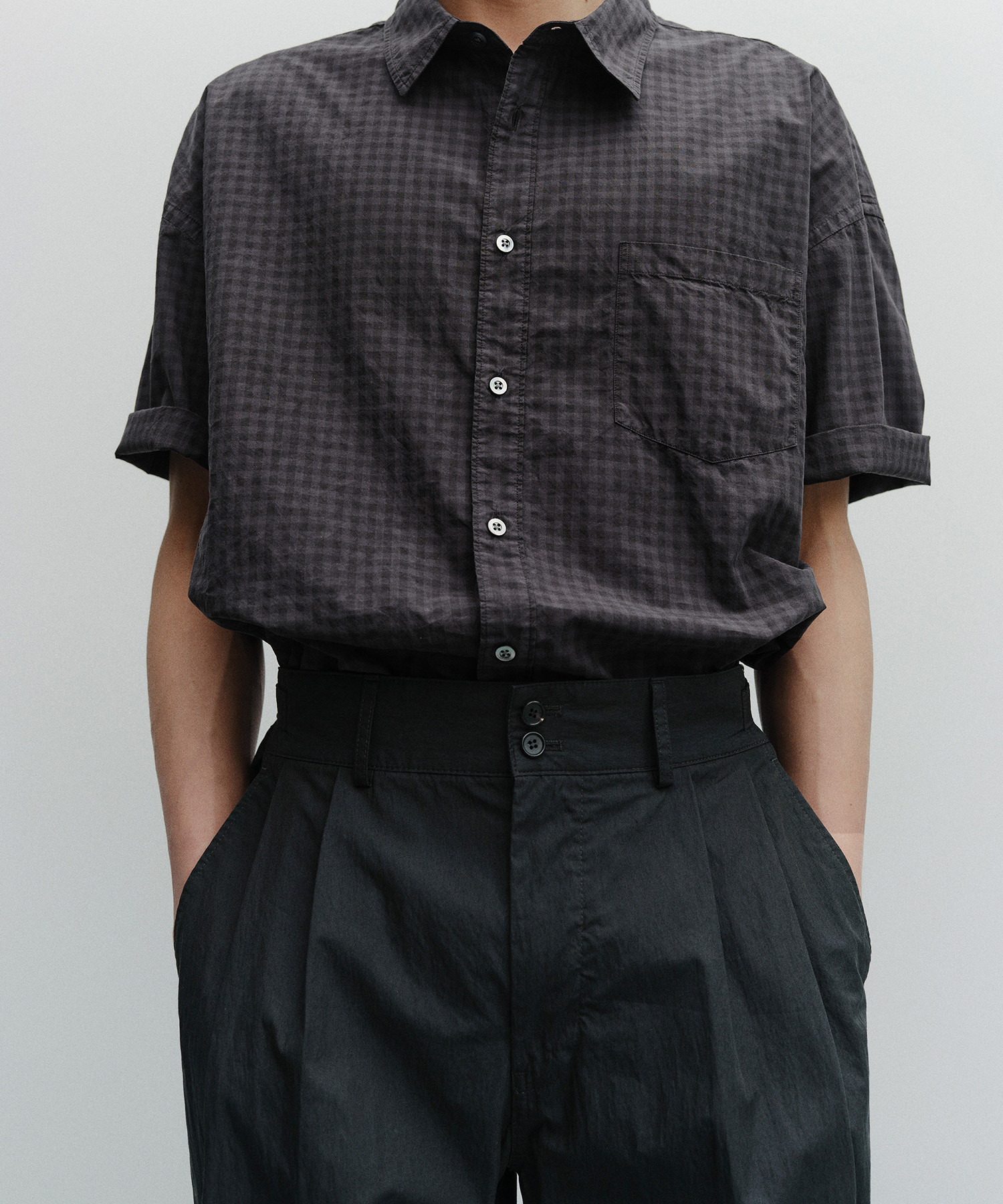 Santiago Officer Pants (Almost Black) - 어나더오피스