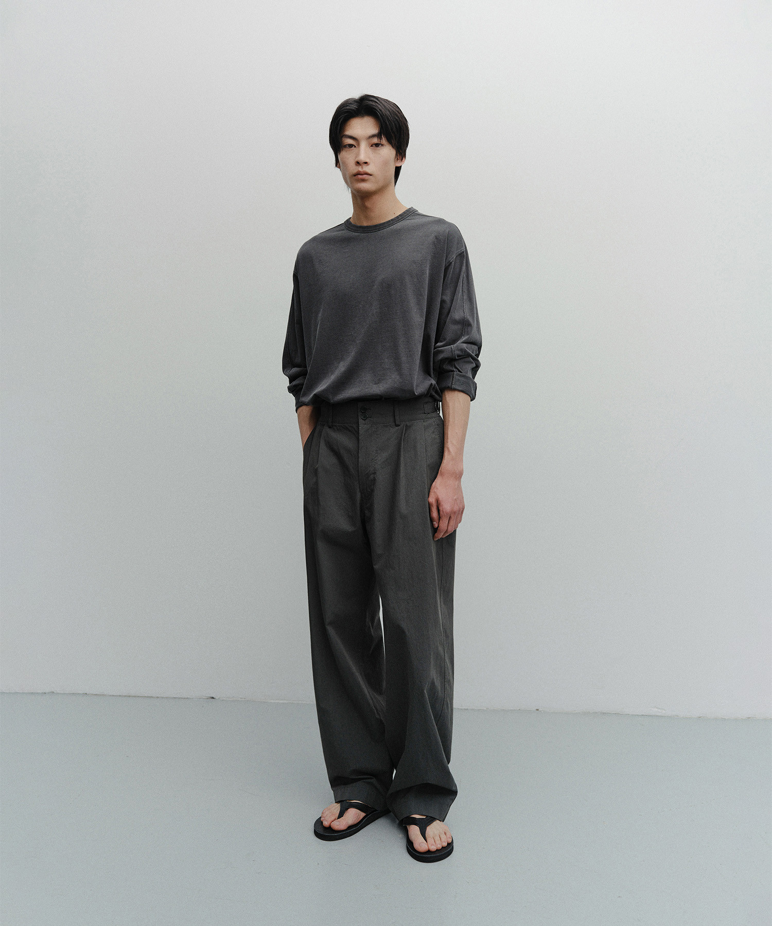 Santiago Officer Pants (Graphite) - 어나더오피스