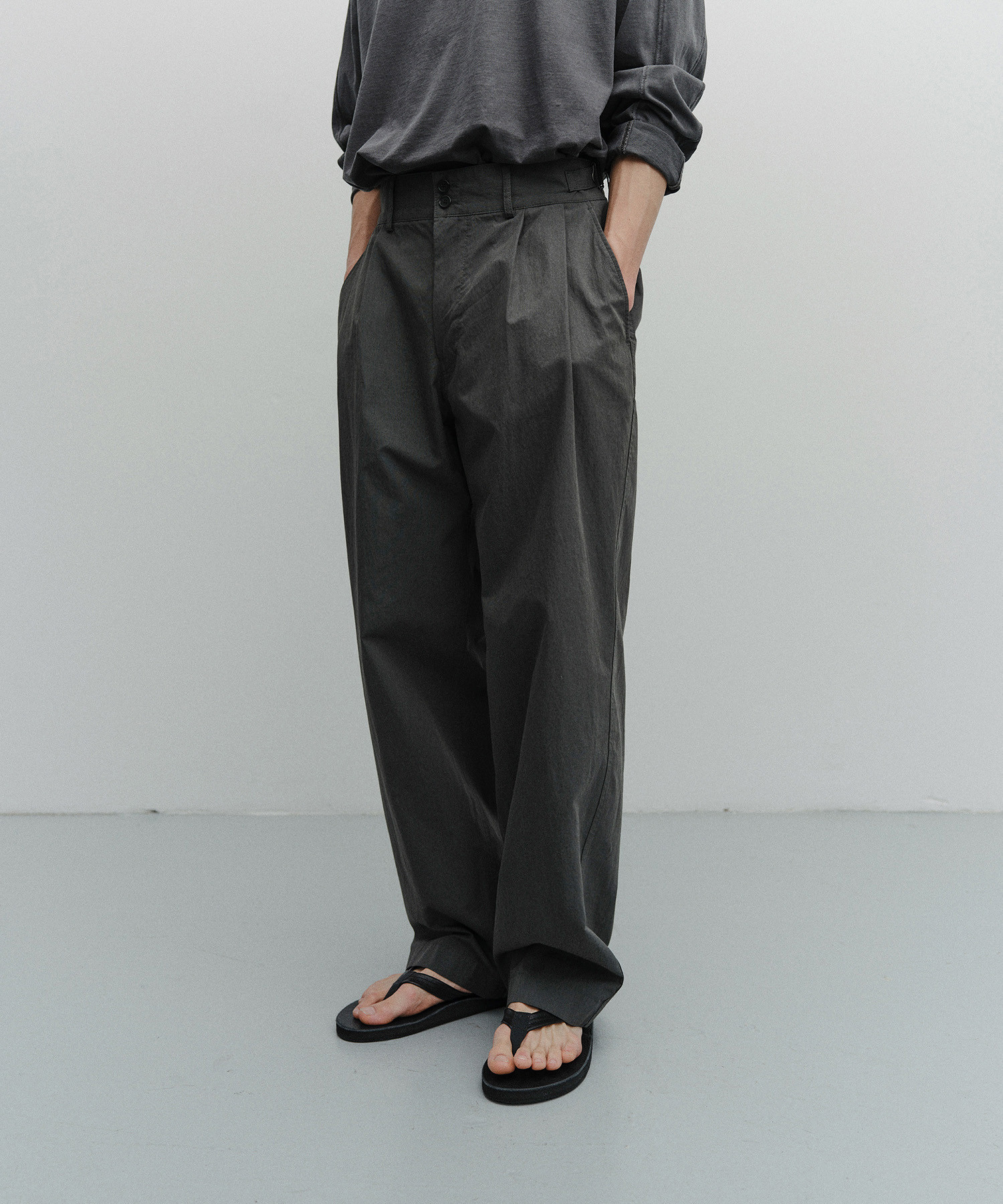 Santiago Officer Pants (Graphite) - 어나더오피스
